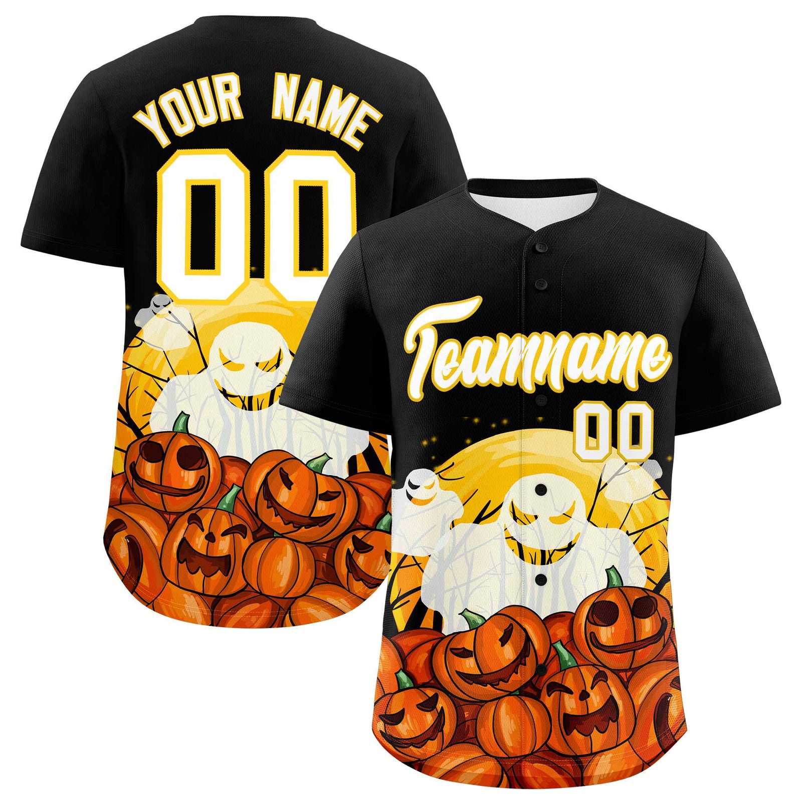 Custom Multi Color Halloween Authentic Baseball Jersey