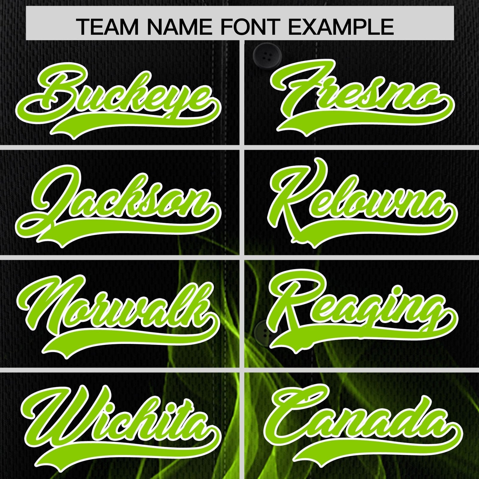 Custom Black Neon Green White Flame Graffiti Pattern Personalization Baseball Jersey| KXKSHOP