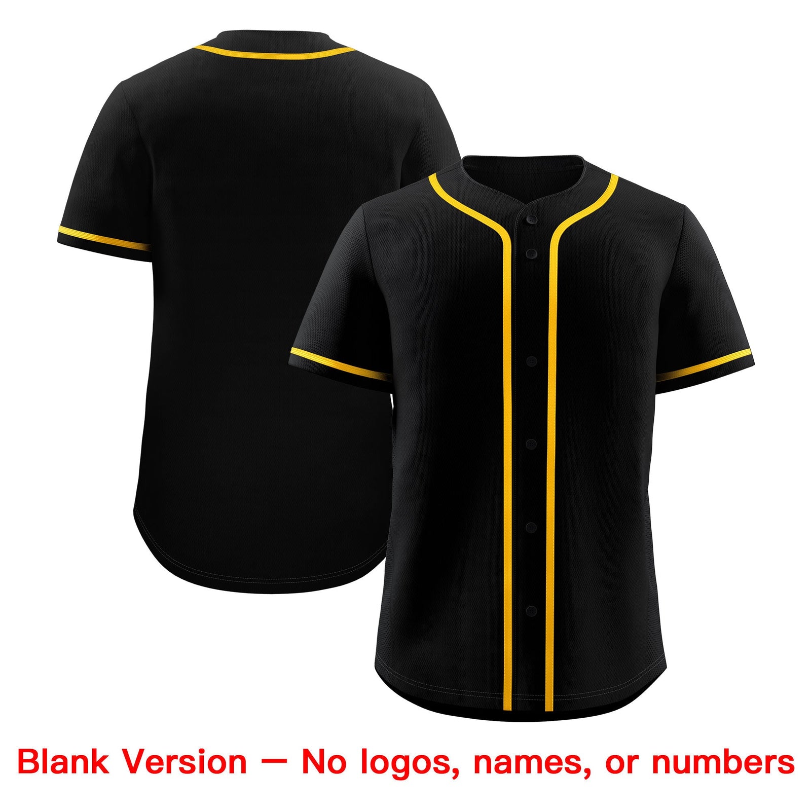 Custom Black Yellow Classic Style Stitched Sports Uniform Personalized For Teams Baseball Jersey| KXKSHOP