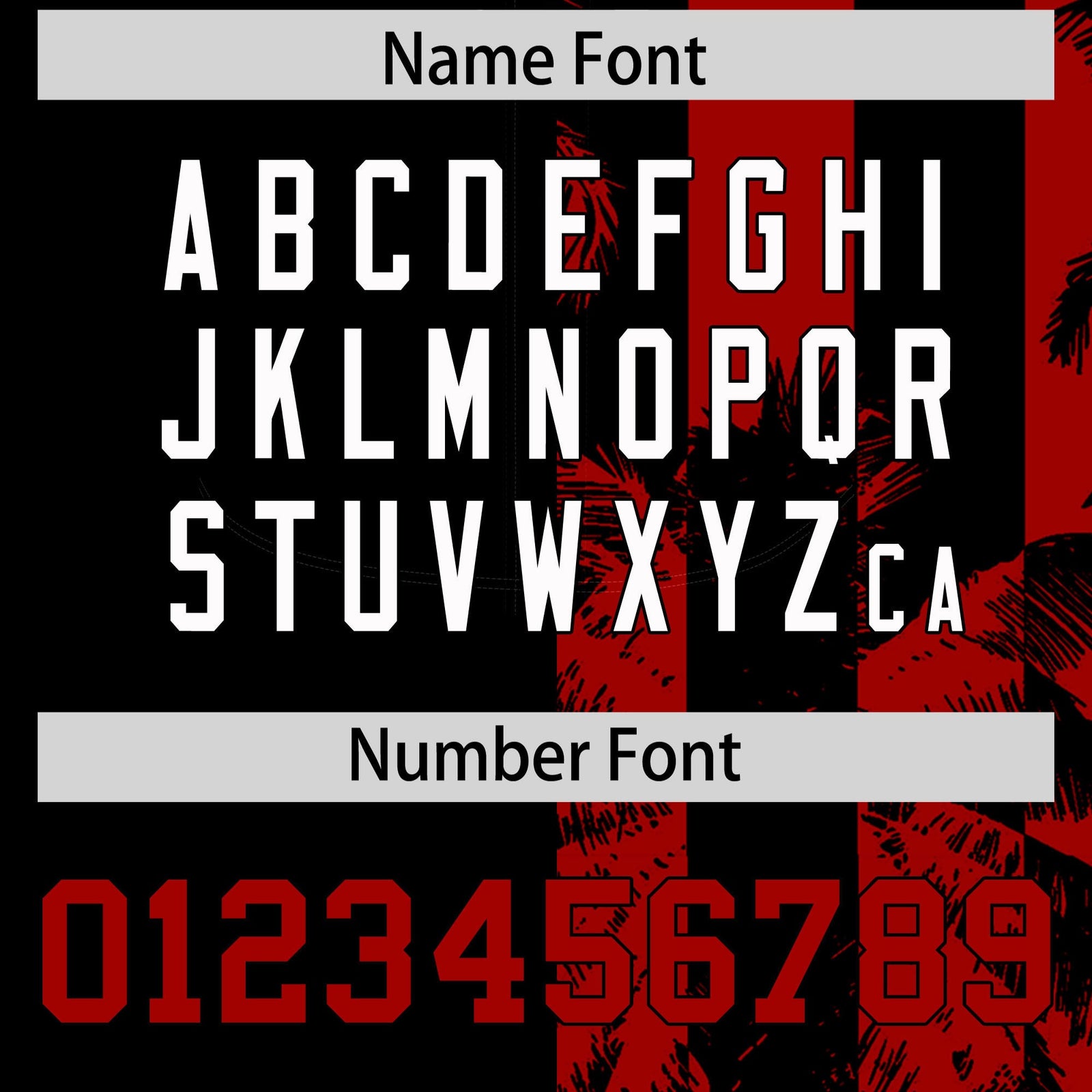 Custom Black Red Split Fashion Coconut Tree Design Authentic Baseball Jersey