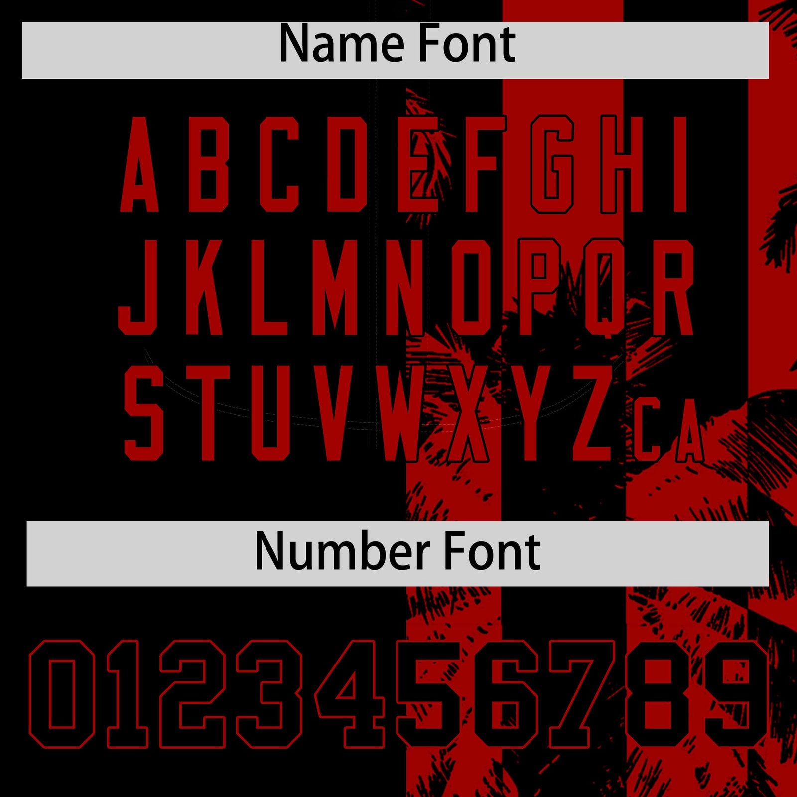 Custom Black Red Split Fashion Coconut Tree Design Authentic Baseball Jersey