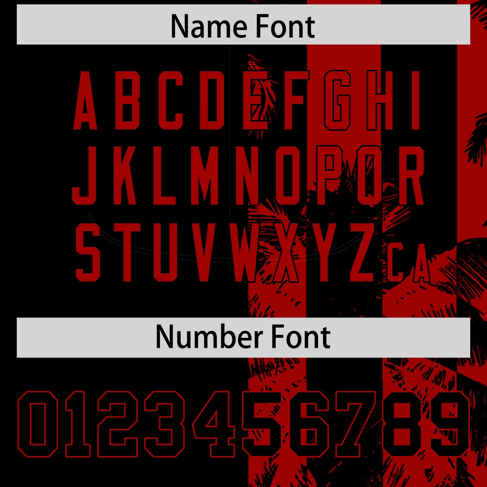 Custom Black Red Split Fashion Coconut Tree Design Authentic Baseball Jersey