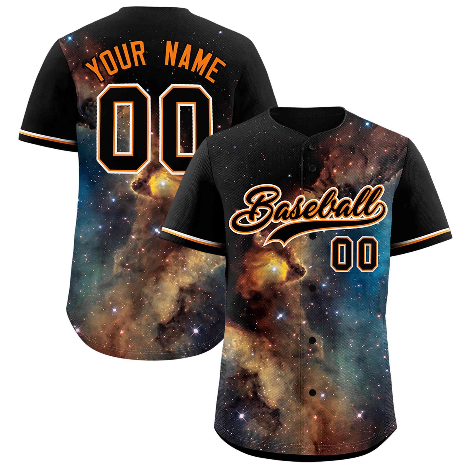 Custom Black Personalized Starburst Pattern Authentic Baseball Jersey