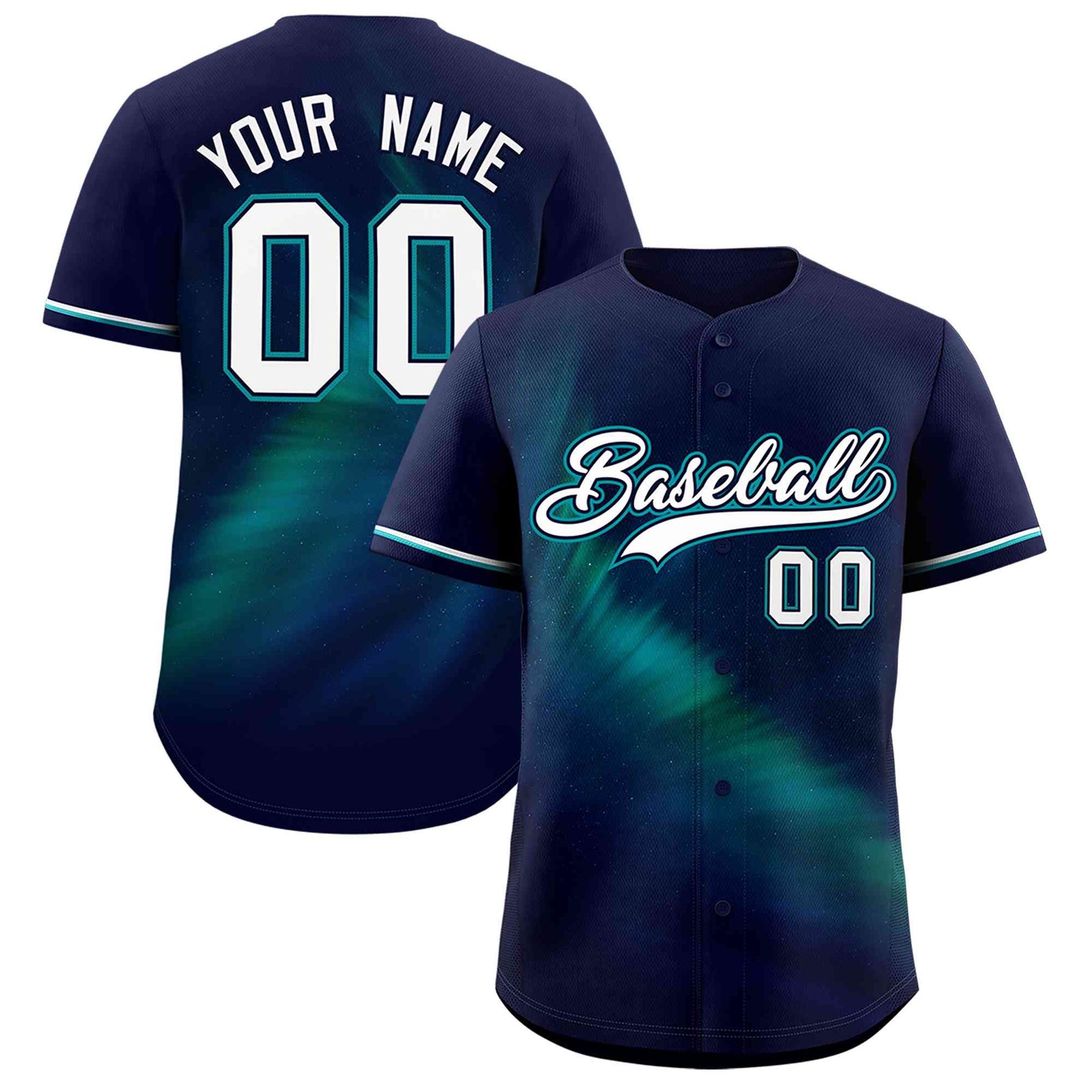Custom Navy Personalized Starburst Pattern Authentic Baseball Jersey