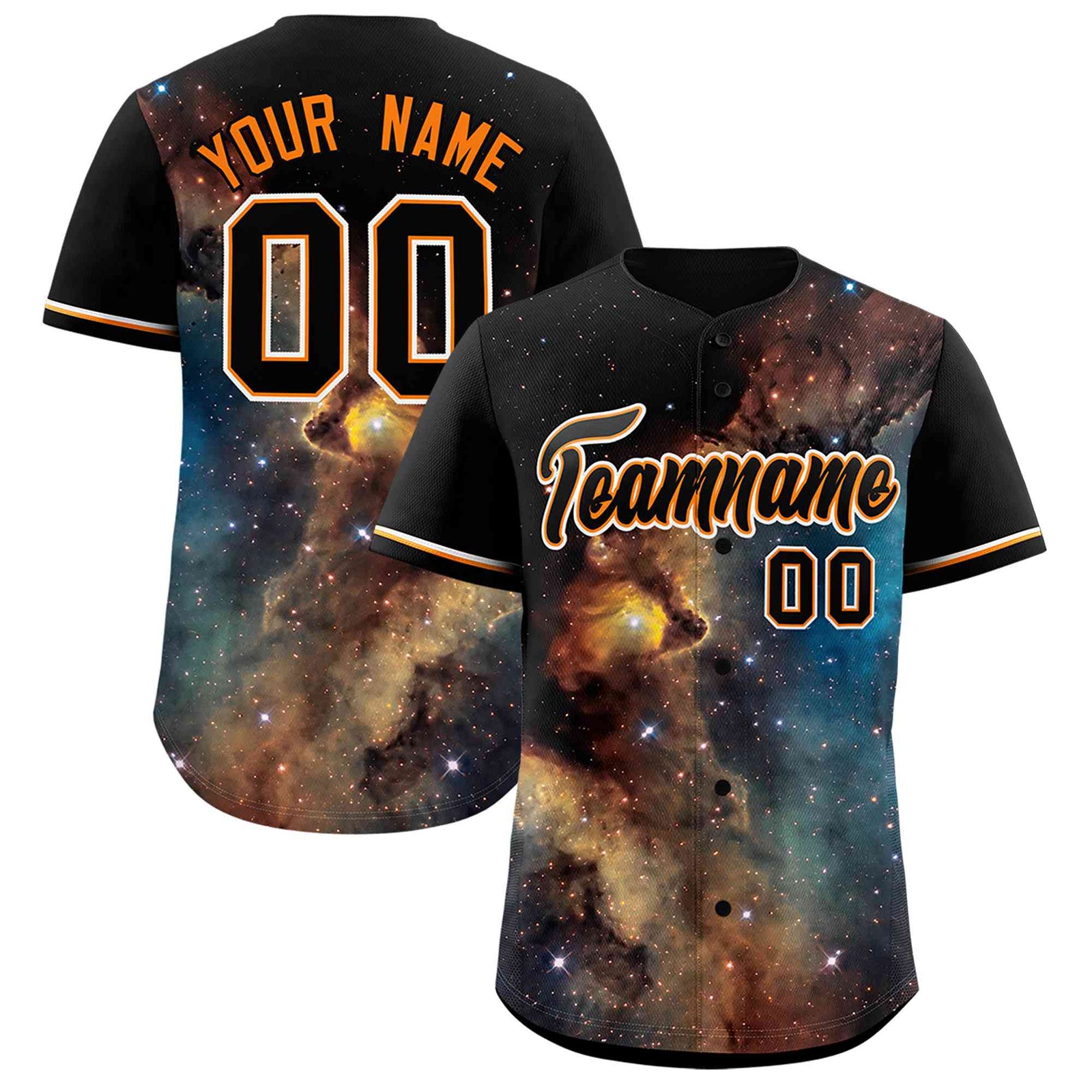 Custom Black Personalized Starburst Pattern Authentic Baseball Jersey