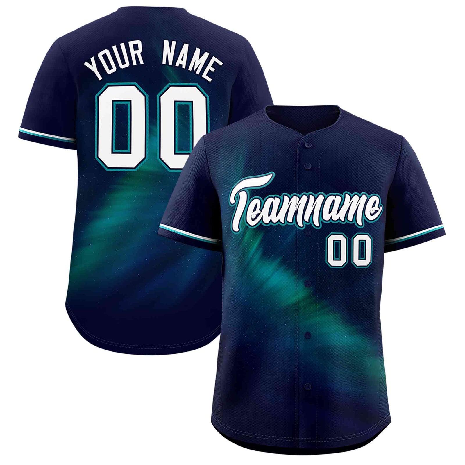 Custom Navy Personalized Starburst Pattern Authentic Baseball Jersey