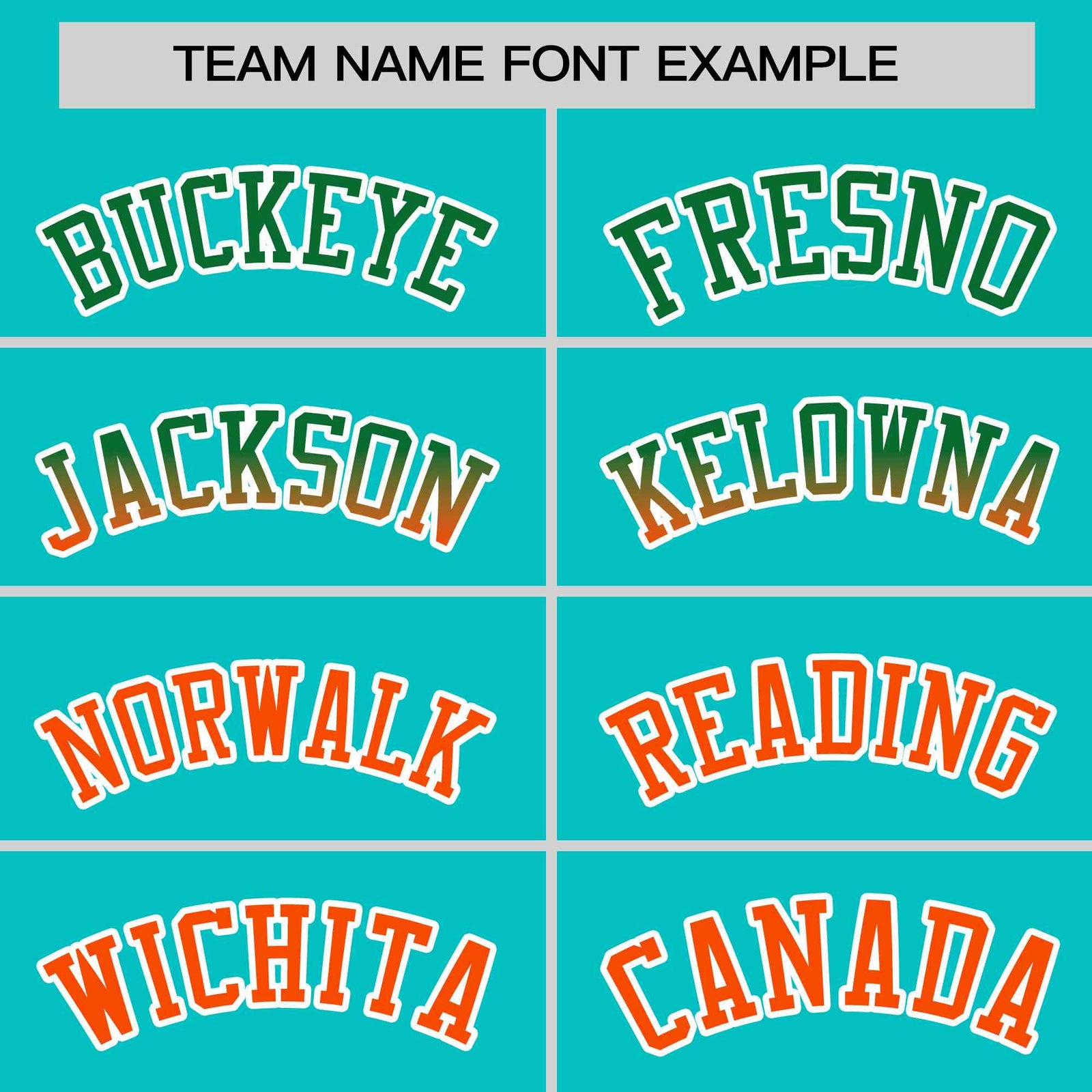 Custom Aqua Kelly Green-Orange Personalized Gradient Font And Side Design Authentic Baseball Jersey