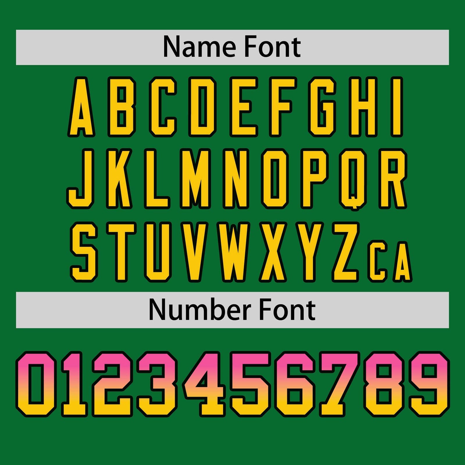 Custom Kelly Green Pink-Gold Personalized Gradient Font And Side Design Authentic Baseball Jersey