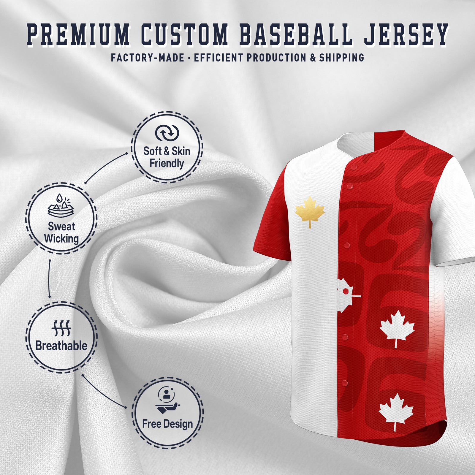 Custom White Red Baseball Jerseys Graffiti World Cup Inspired Style Canada Maple Leaf Group Party Jersey