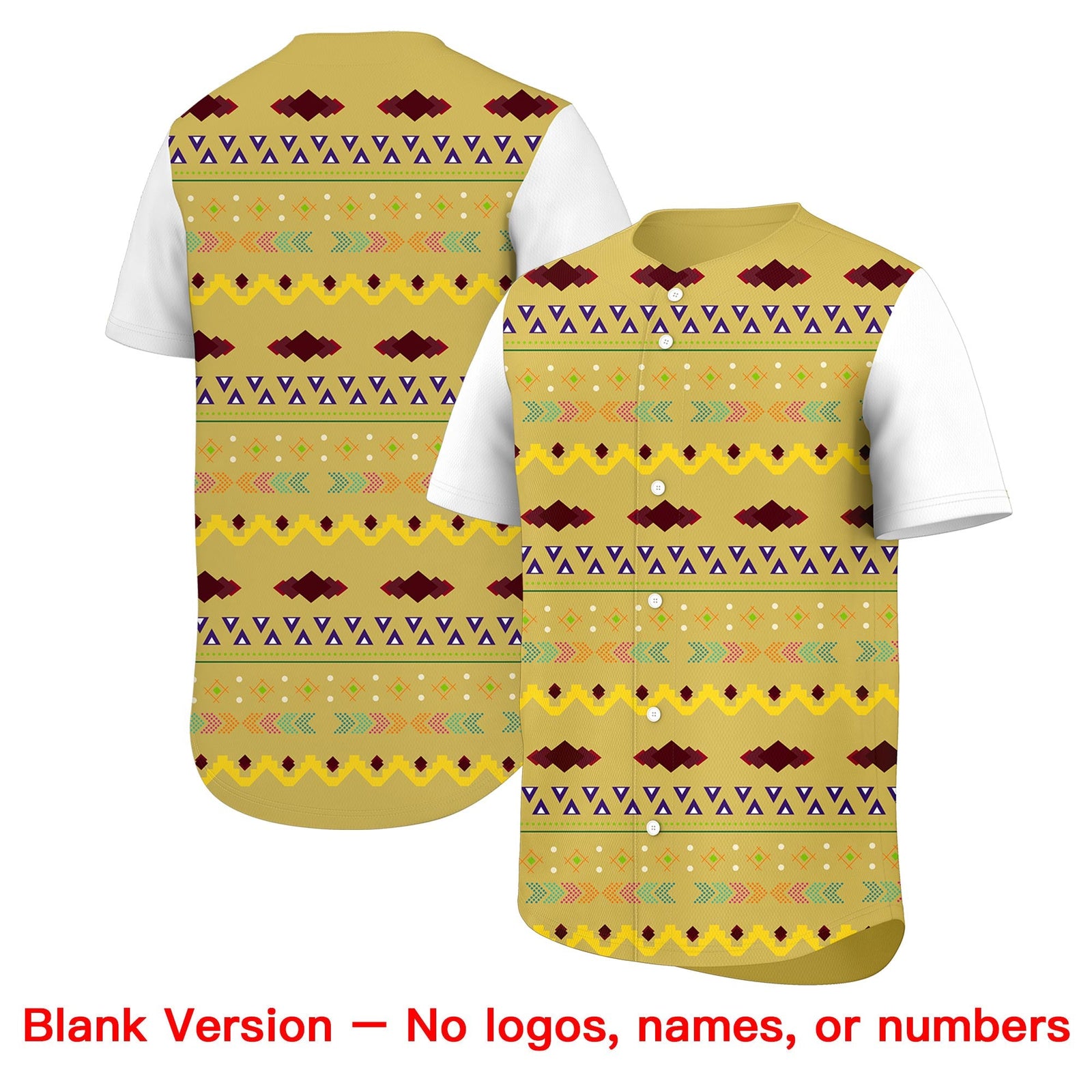 Custom Old Gold White Burgundy Mexican style Stretch Fabric Baseball Jersey| KXKSHOP