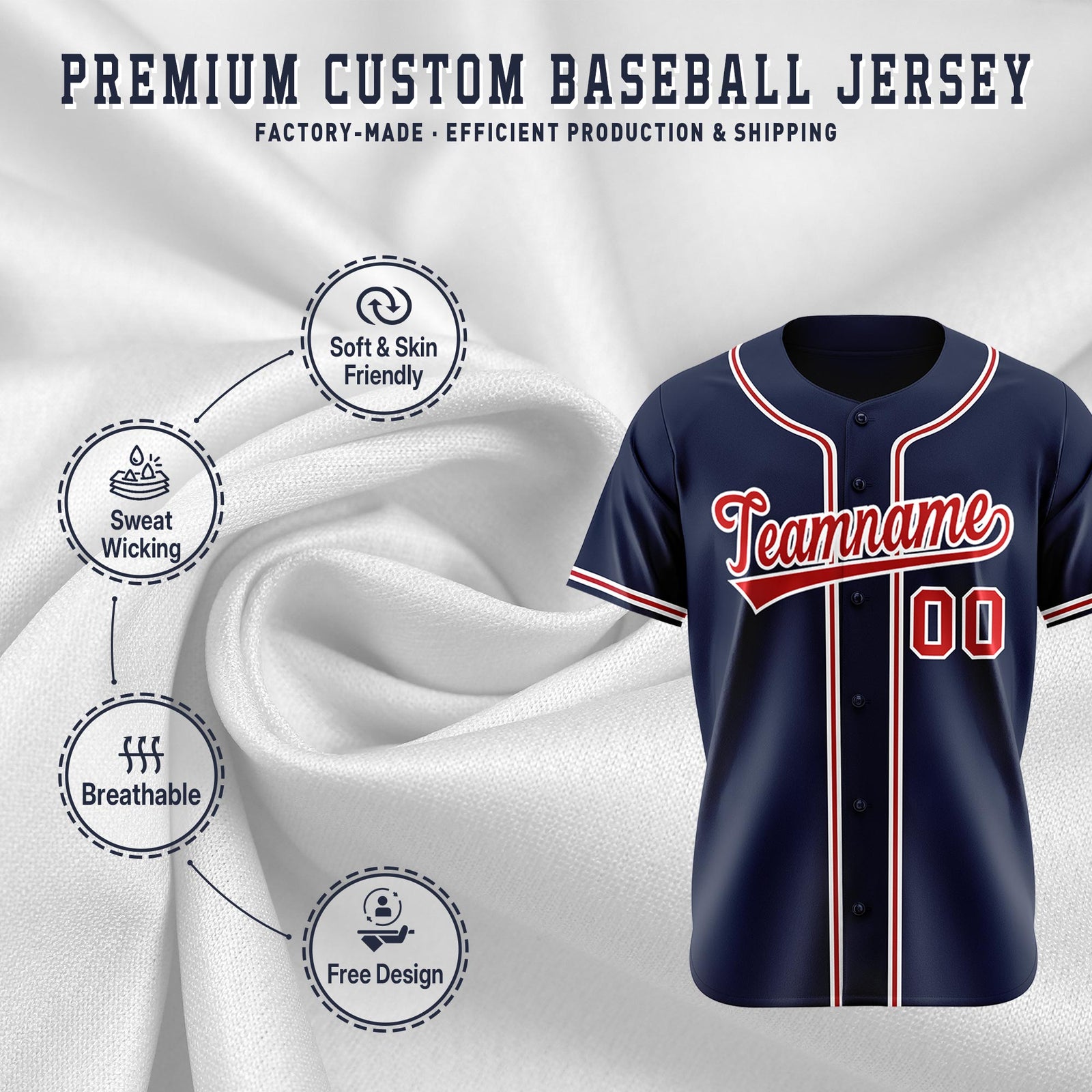 Custom Baseball Jersey Stitched Personalized Baseball Sports Uniform For Men Women Boy