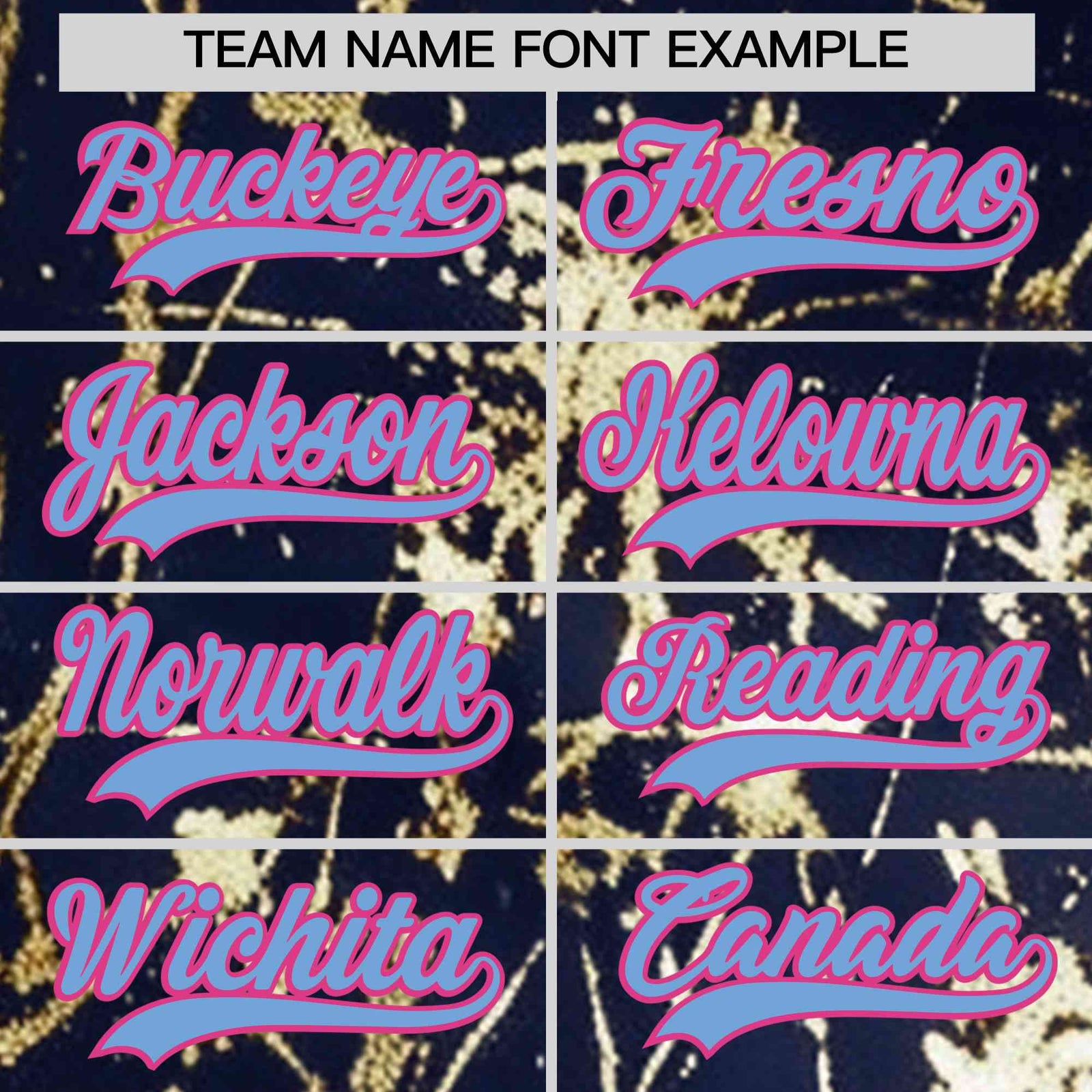 Custom Navy Powder Blue Black&Gold Marble Print Clubwear Party Streetwear Baseball Jersey