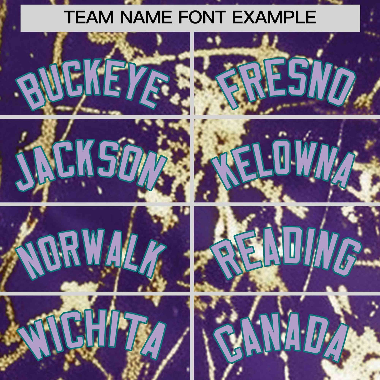 Custom Purple Light Purple Metallic Gold Splatter Breathable&Wrinkle-Resistant Baseball Jersey