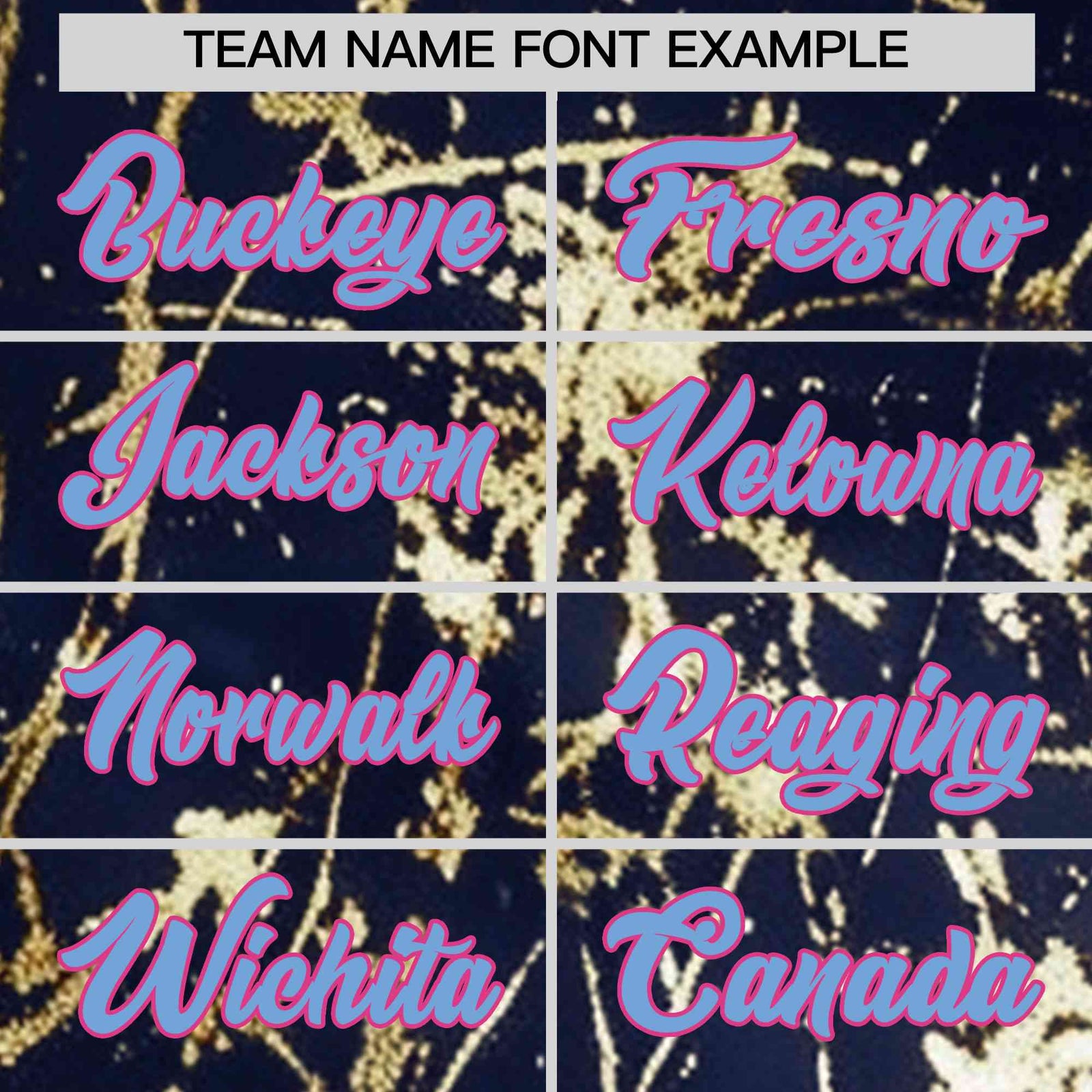 Custom Navy Powder Blue Black&Gold Marble Print Clubwear Party Streetwear Baseball Jersey