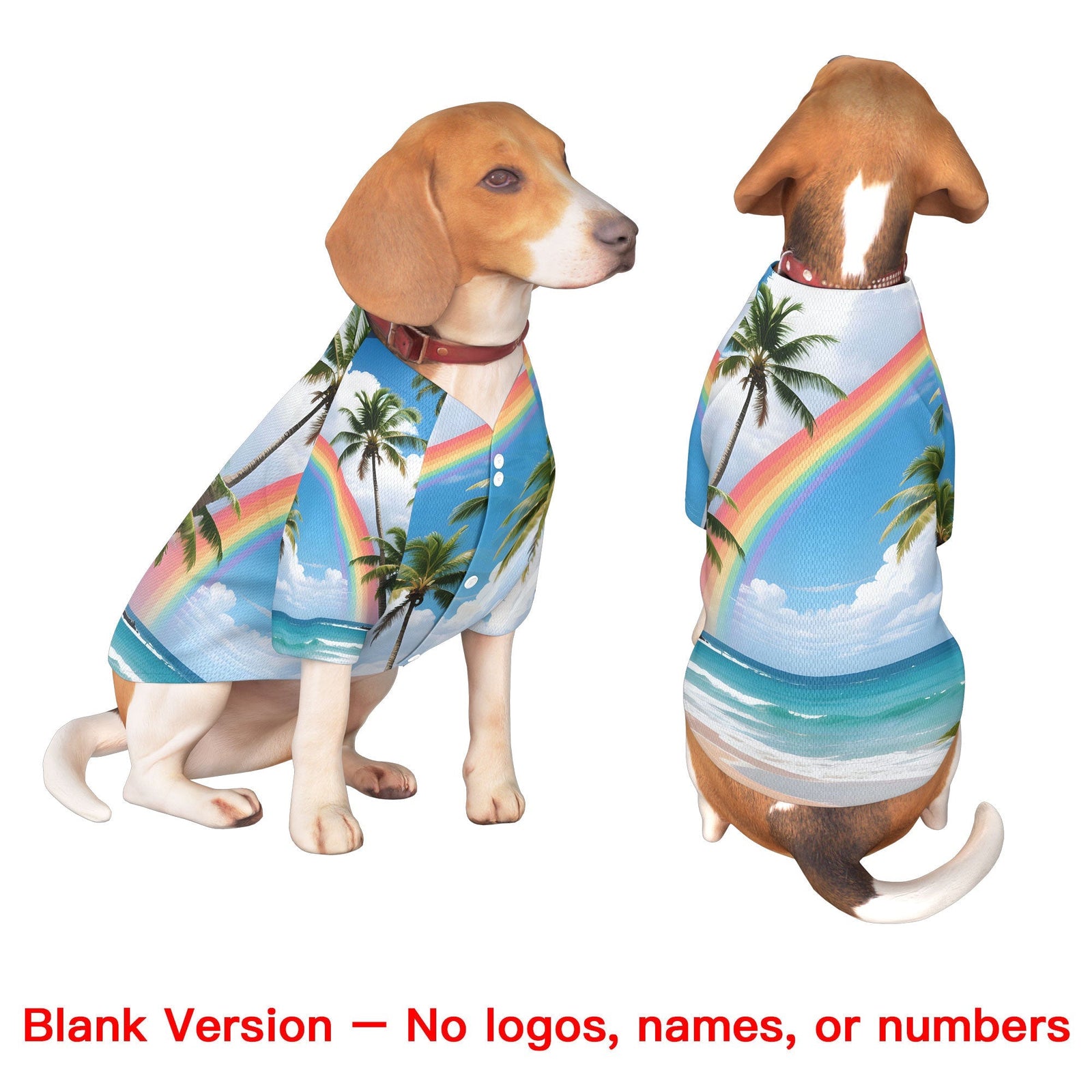 Custom Powder Blue White Hawaiian Style Graffiti Pattern Dog Jersey| KXKSHOP