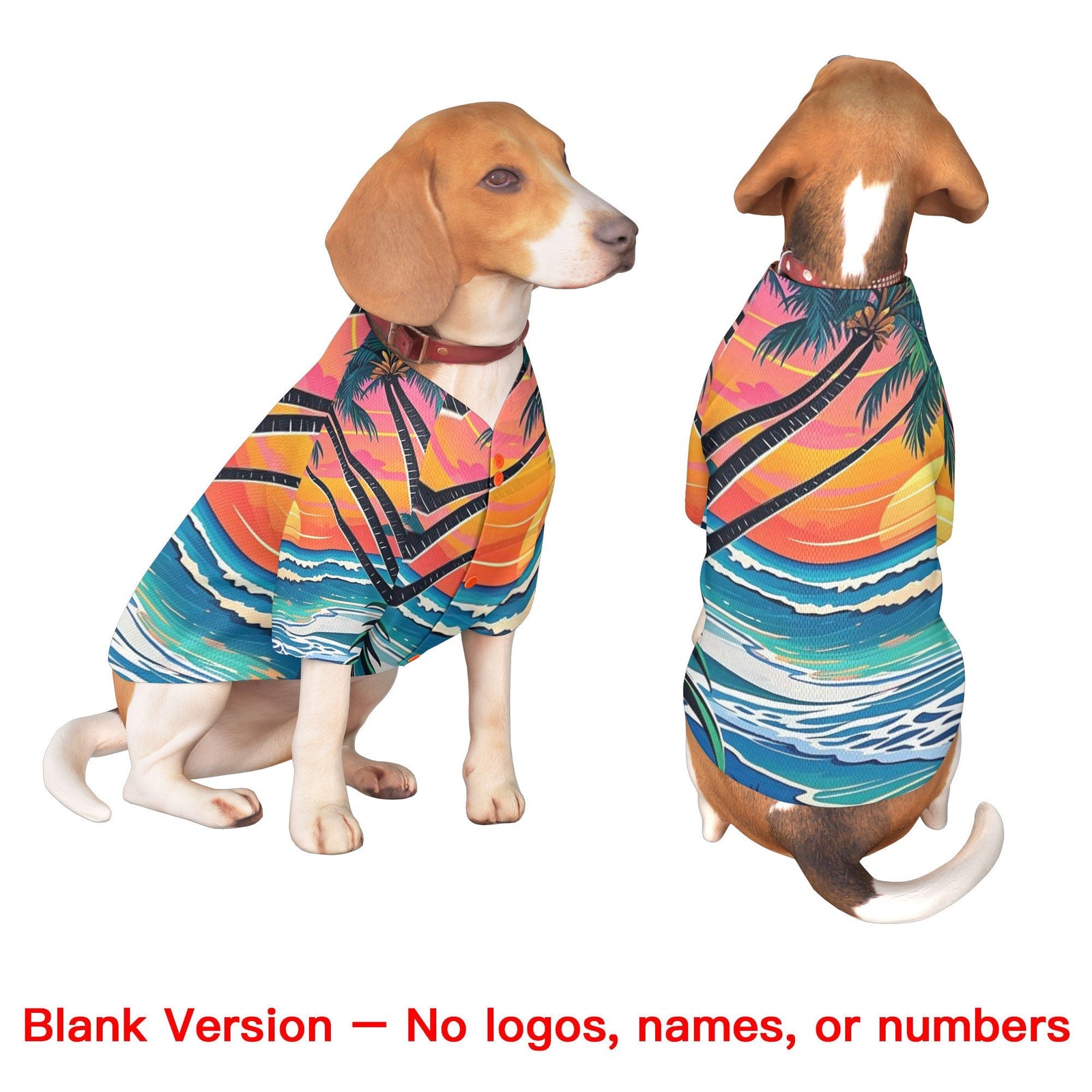 Custom Orange White Hawaiian Style Graffiti Pattern Dog Jersey| KXKSHOP