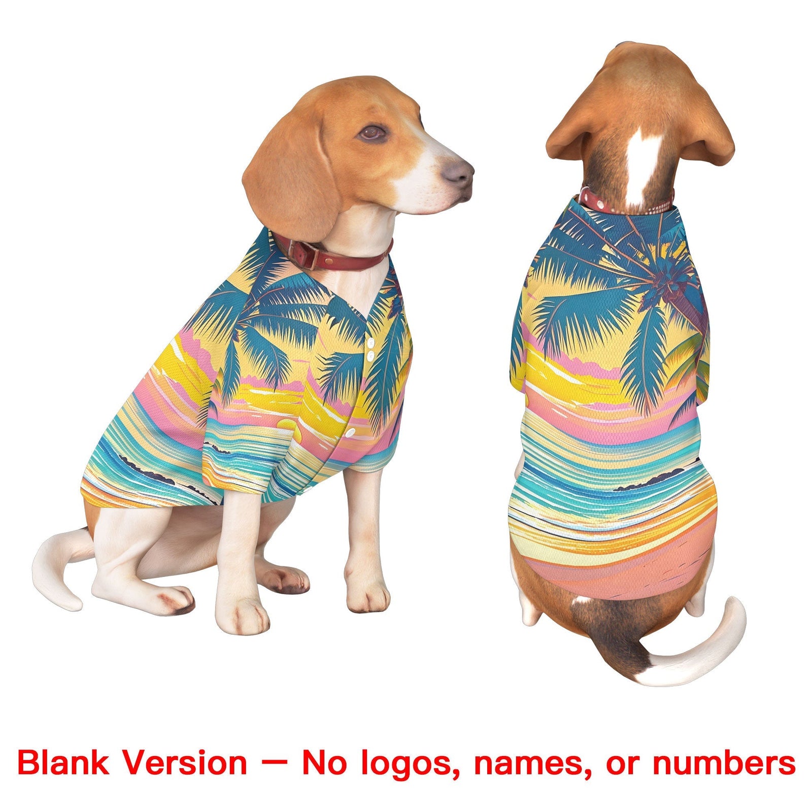 Custom Midnight Blue White Hawaiian Style Graffiti Pattern Dog Jersey| KXKSHOP