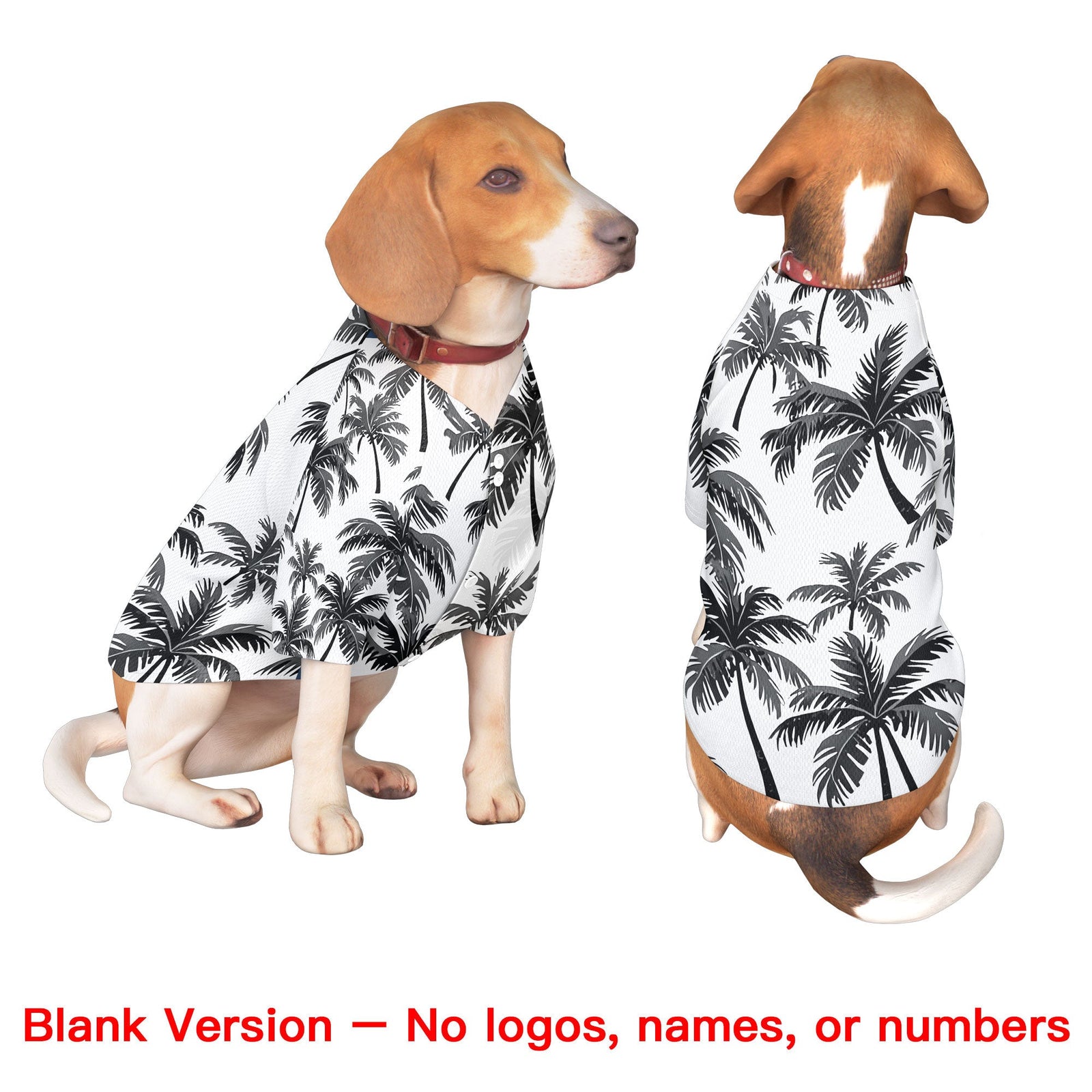 Custom Black White Hawaiian Style Graffiti Pattern Dog Jersey| KXKSHOP