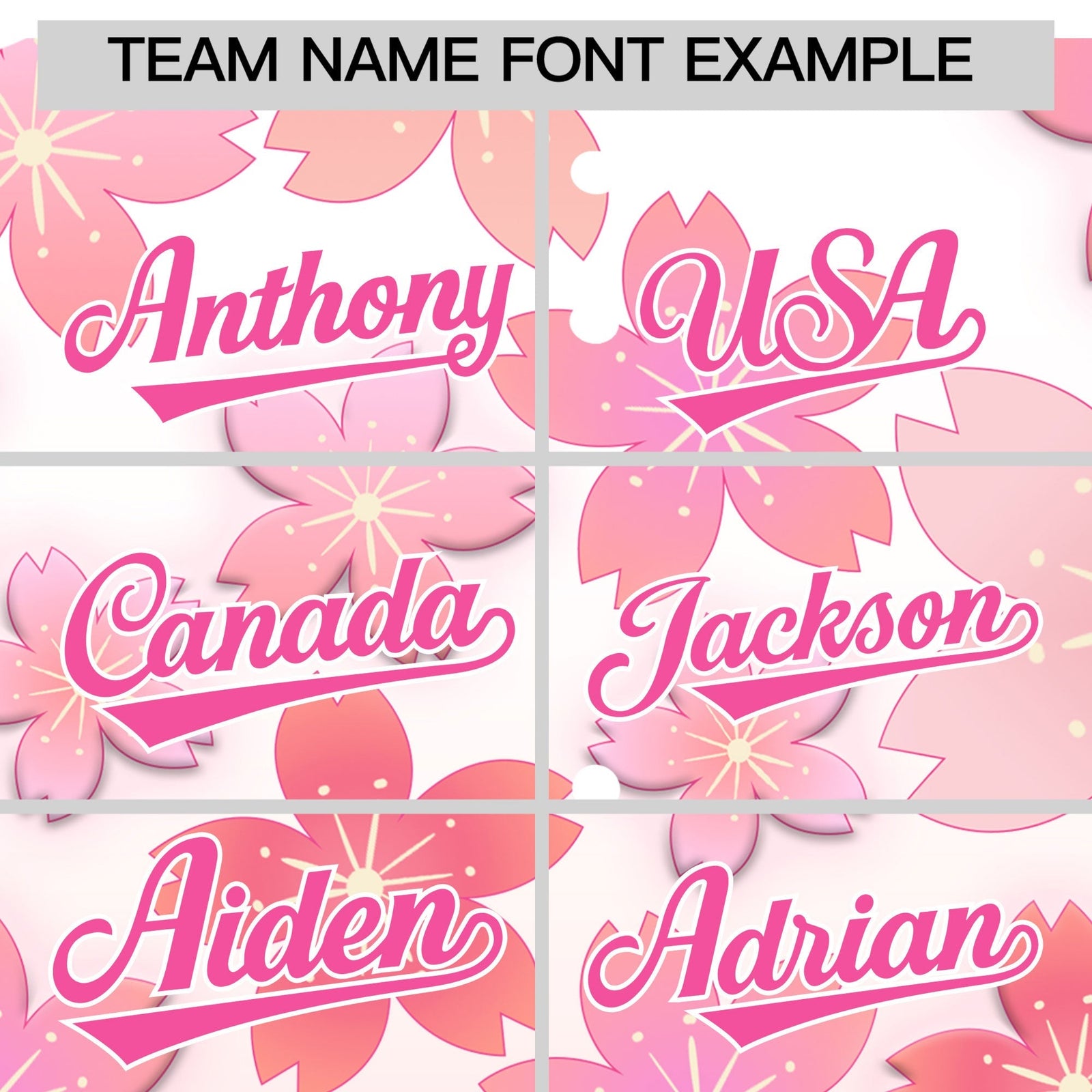 Custom Hooded Baseball Jersey | Pink Pink Cherry Blossom Personalized Name & Number Sport Jersey
