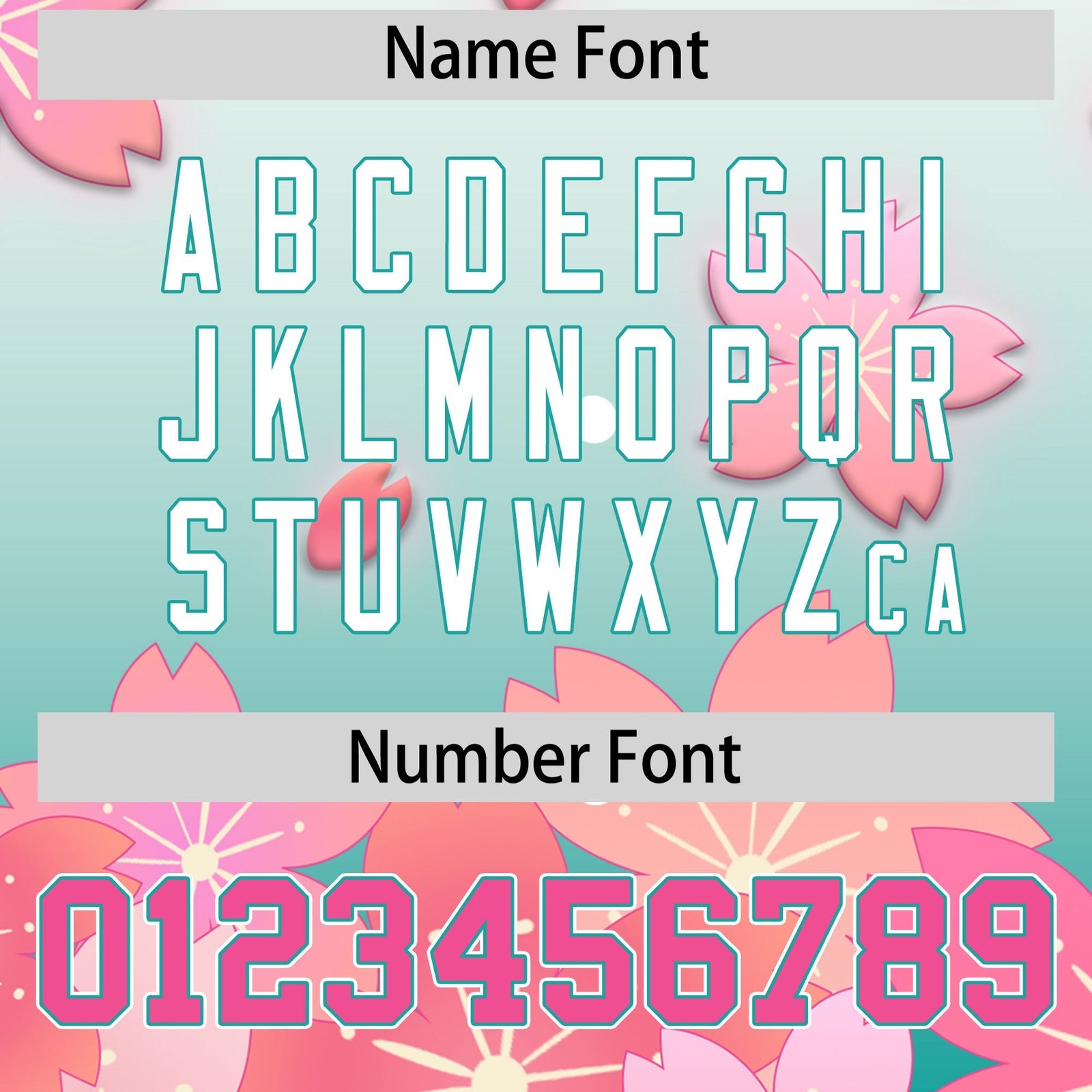 Custom Hooded Baseball Jersey | Pink Aqua Cherry Blossom Personalized Name & Number Sport Jersey