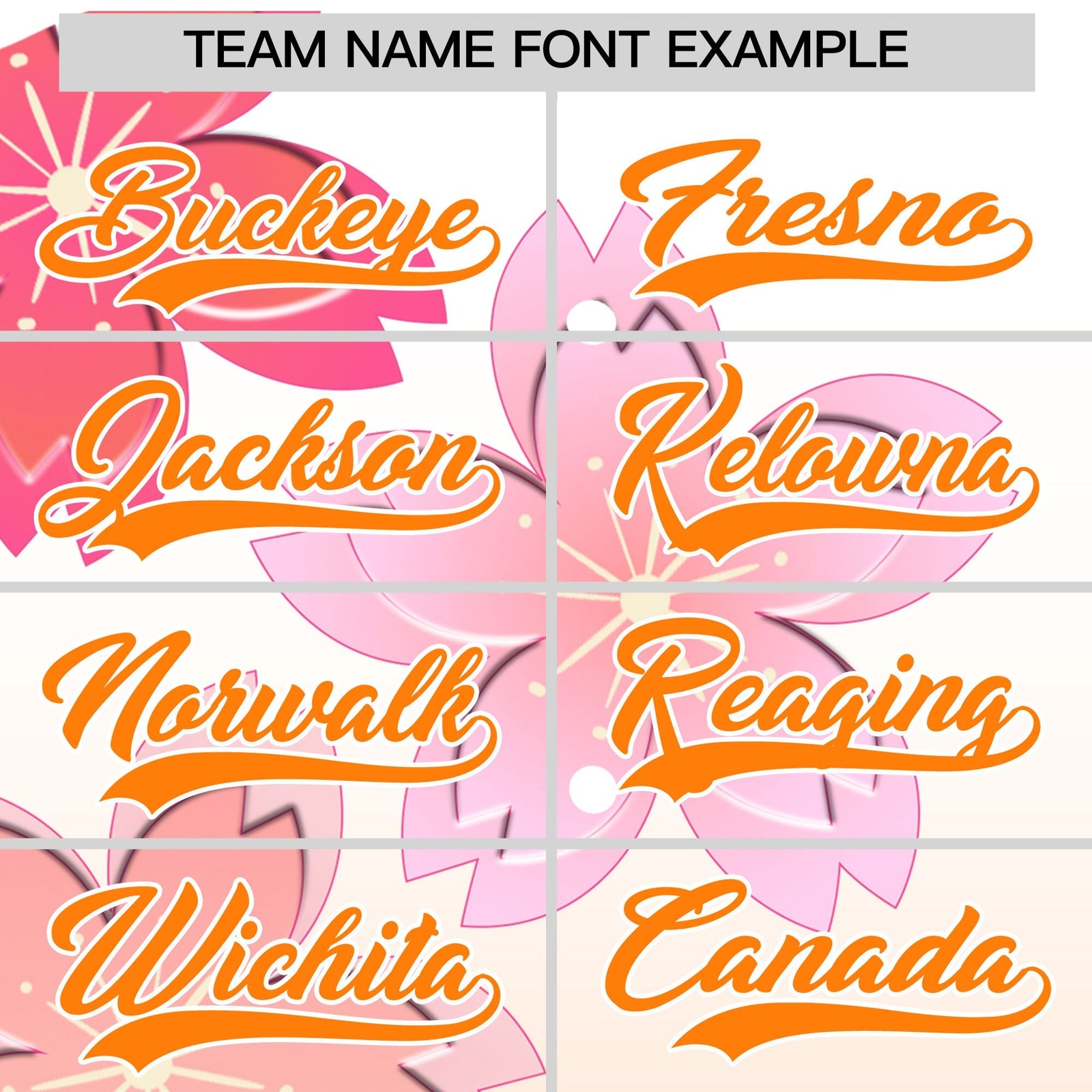 Custom Hooded Baseball Jersey | Pink Orange Cherry Blossom Moisture-Wicking Jersey for Men & Women
