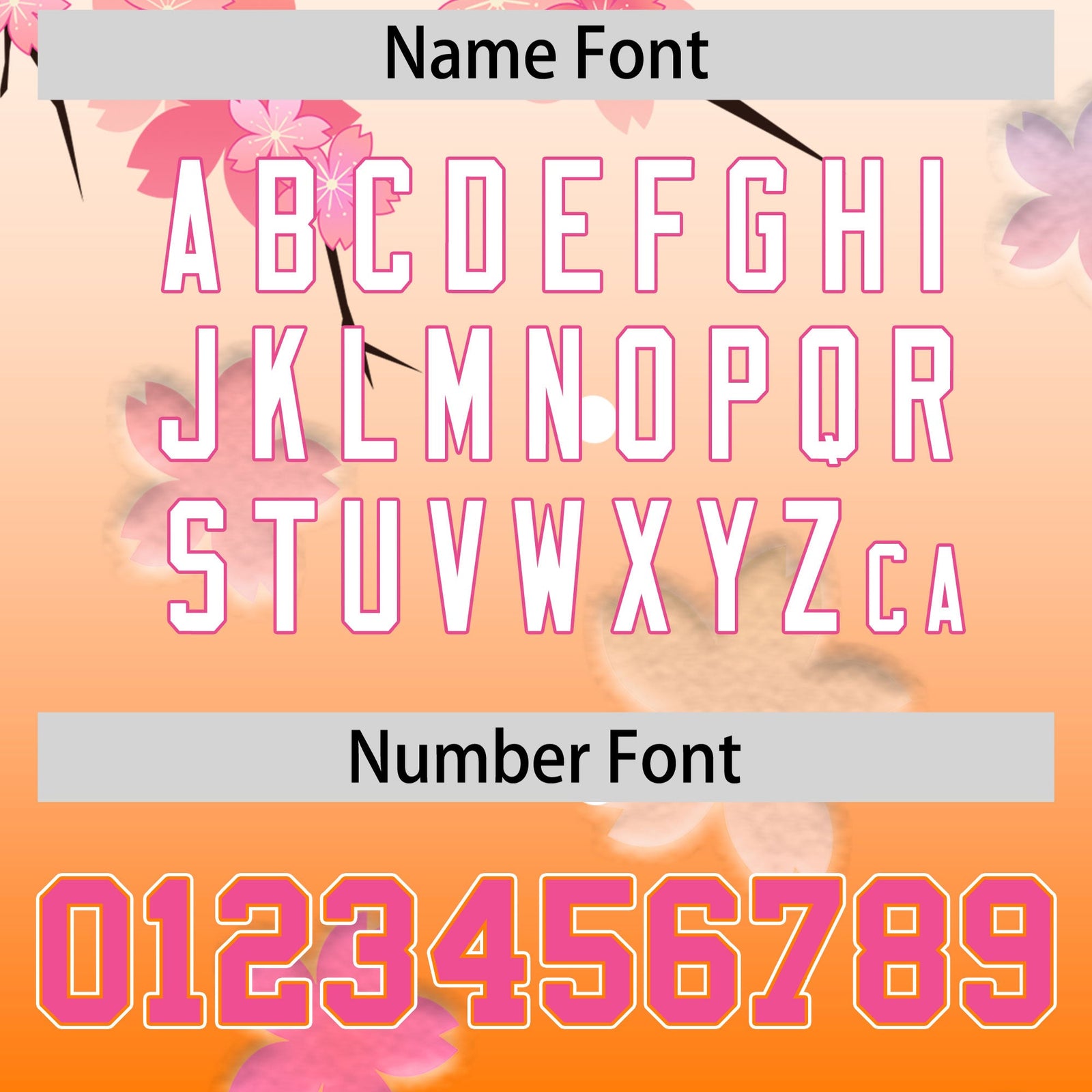 Custom Hooded Baseball Jersey | Pink Orange Cherry Blossom Personalized Name & Number Sport Jersey