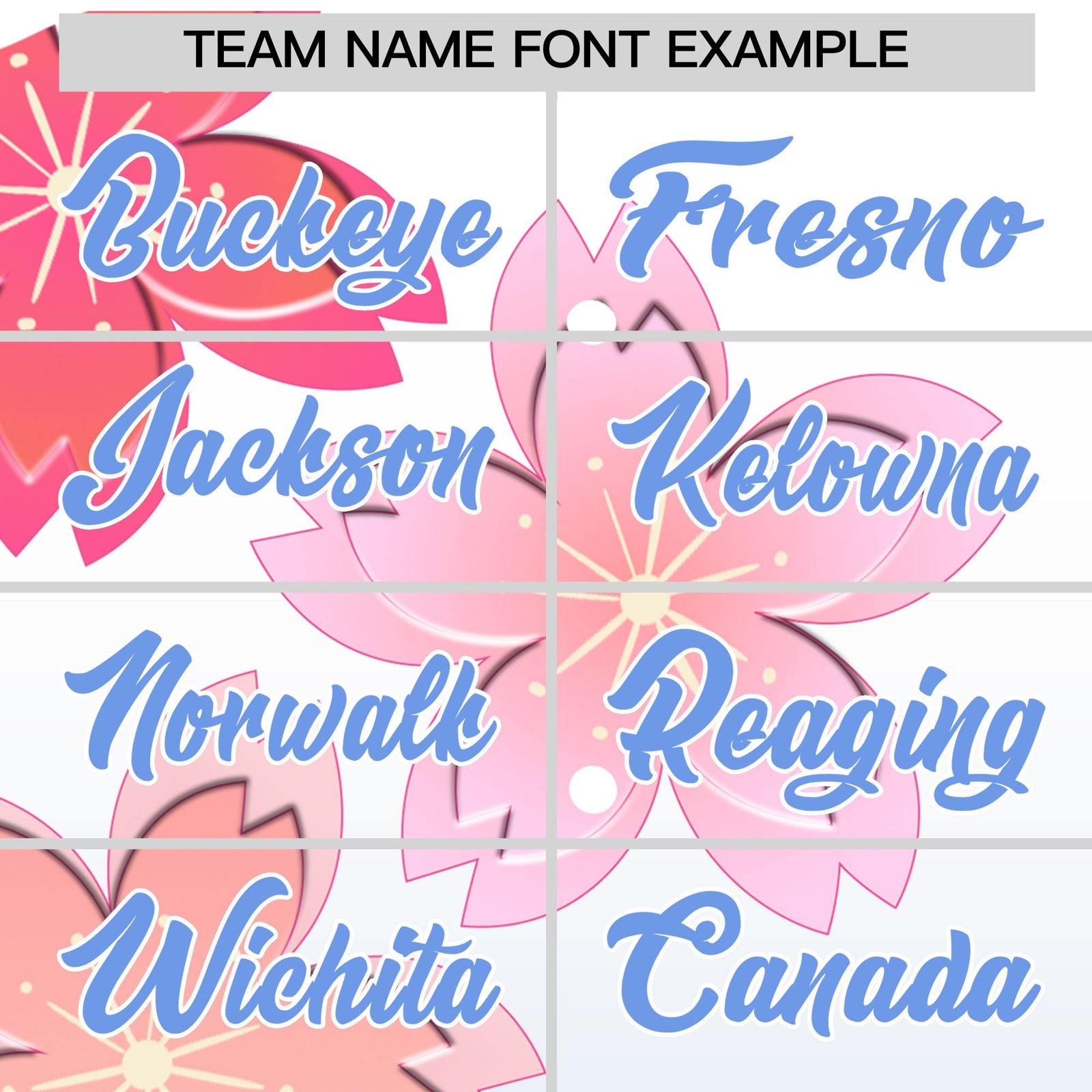 Custom Hooded Baseball Jersey | Pink Light Blue Cherry Blossom Personalized Name & Number Sport Jersey