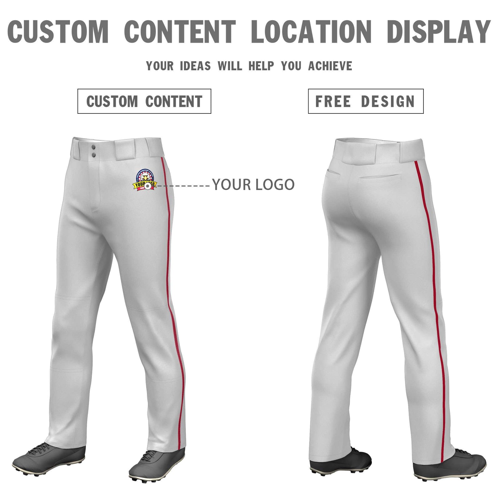 Custom Navy White Pinstripe Fit Stretch Practice Pull Up Baseball Pants