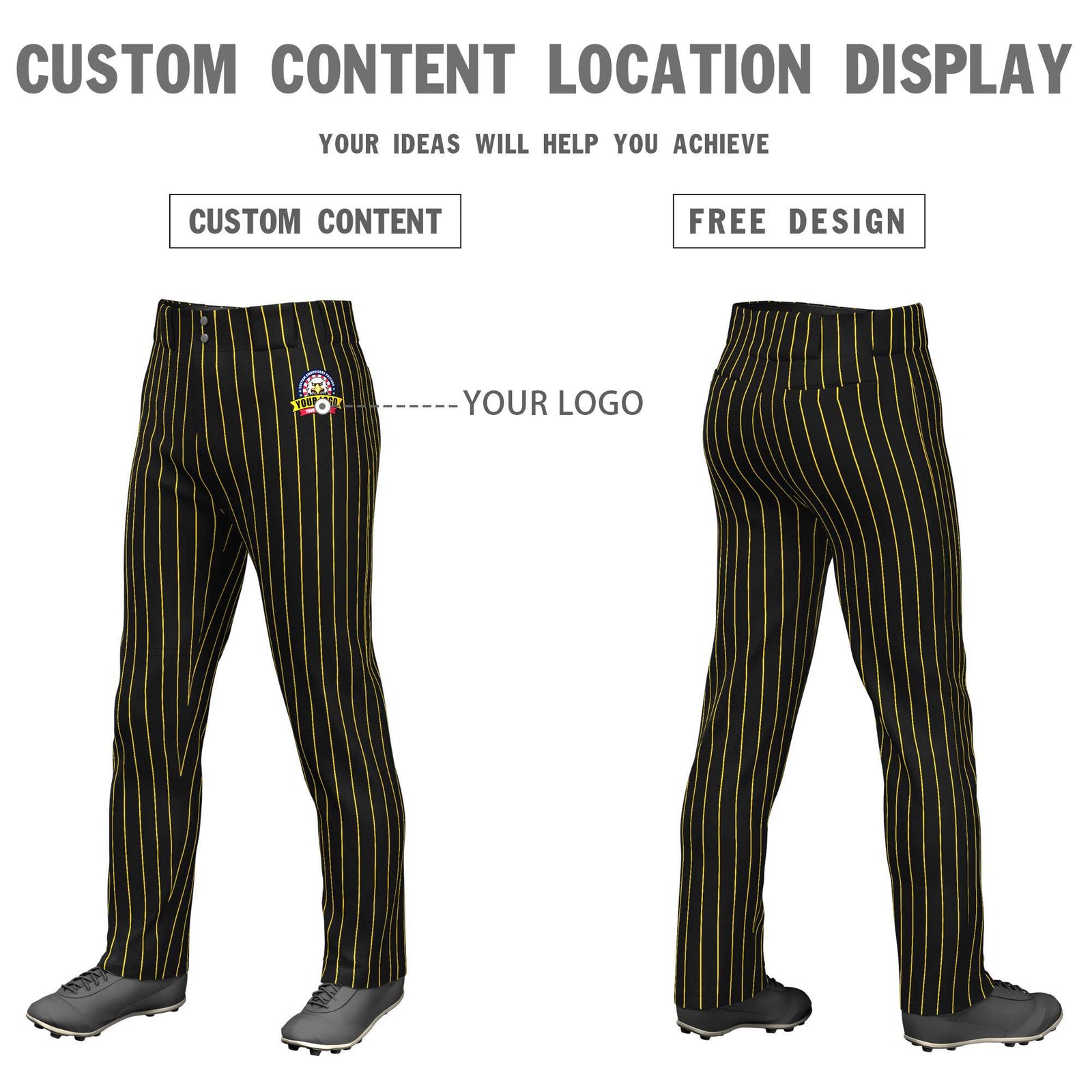 Custom Royal White Pinstripe Fit Stretch Practice Pull Up Baseball Pants