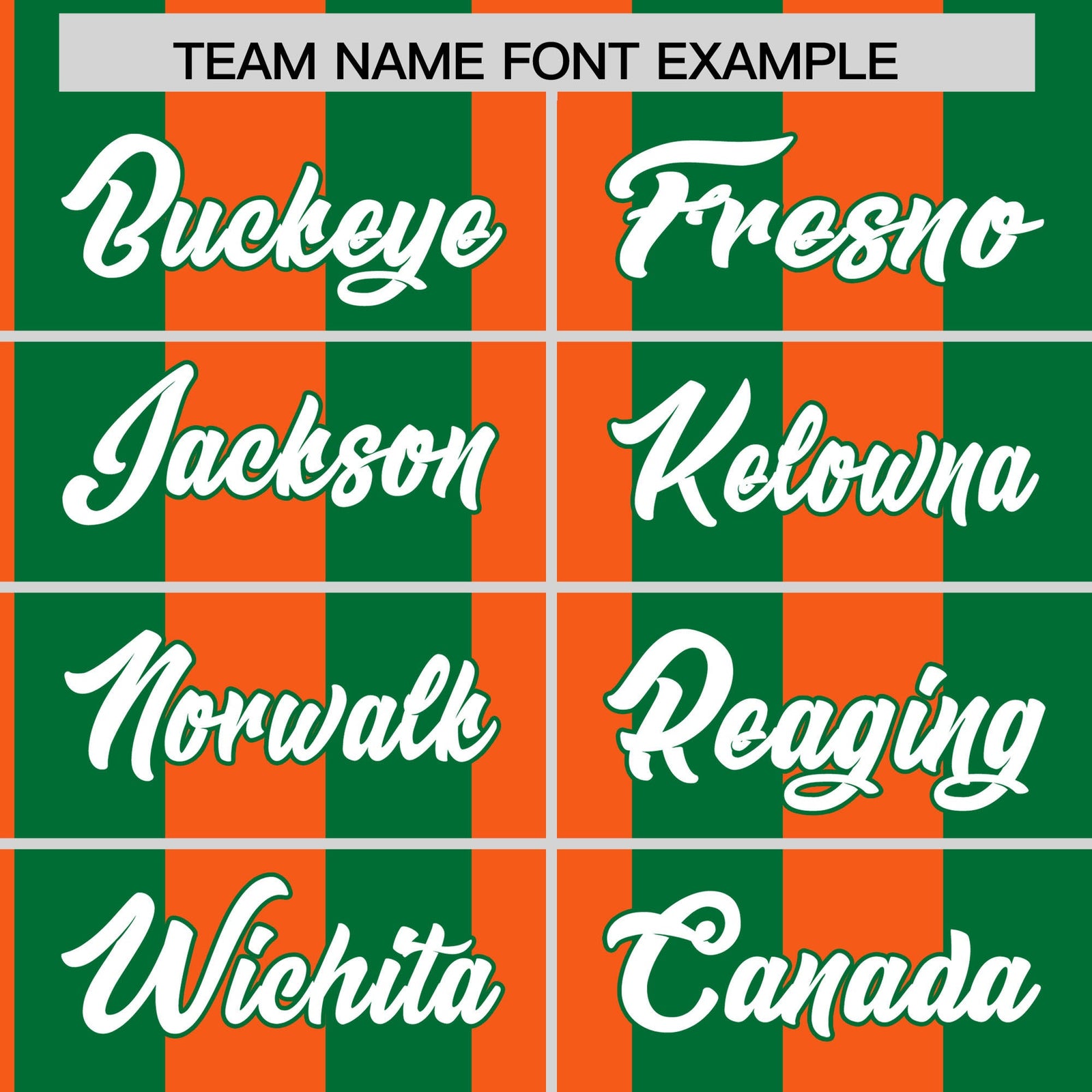 Custom Kelly Green Orange Stripe Fashion Authentic Two-Button Softball Jersey