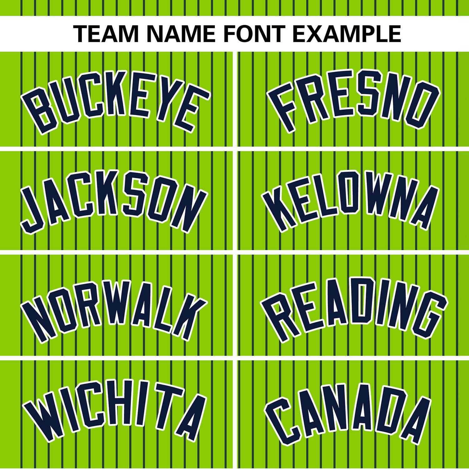 Custom Neon Green Navy Stripe Fashion Authentic Two-Button Softball Jersey