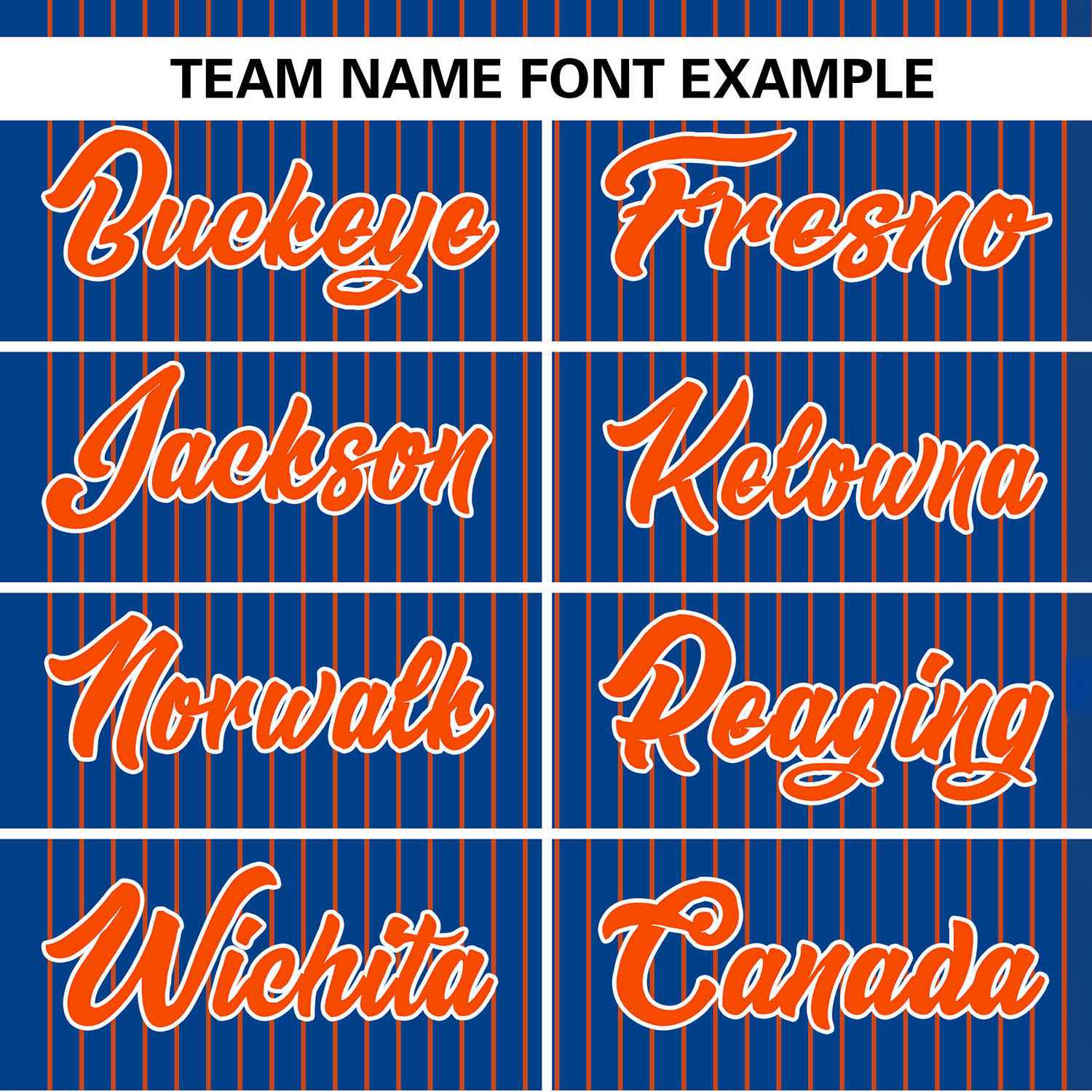 Custom Royal Orange Stripe Fashion Authentic Two-Button Softball Jersey