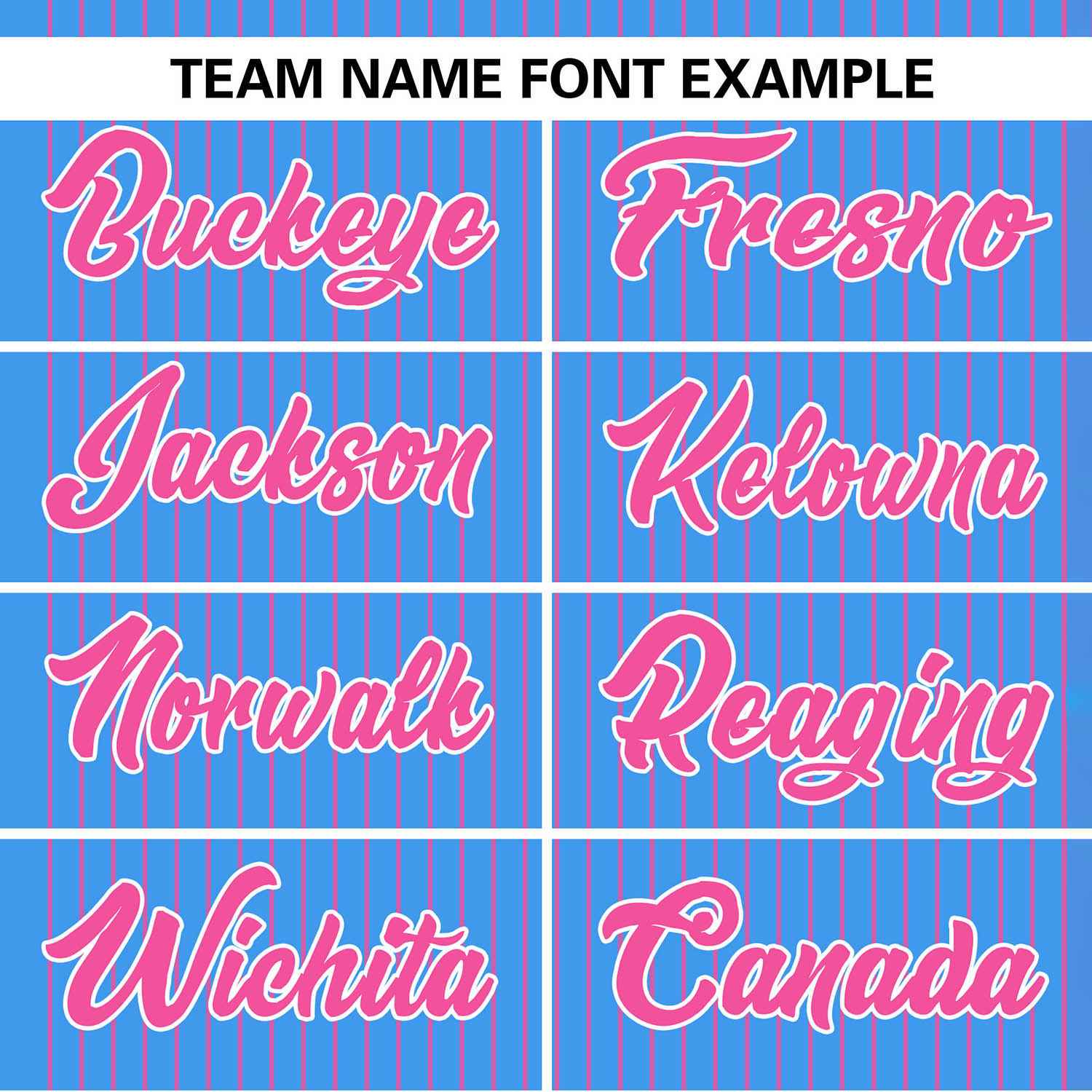 Custom Powder Blue Pink Stripe Fashion Authentic Two-Button Softball Jersey