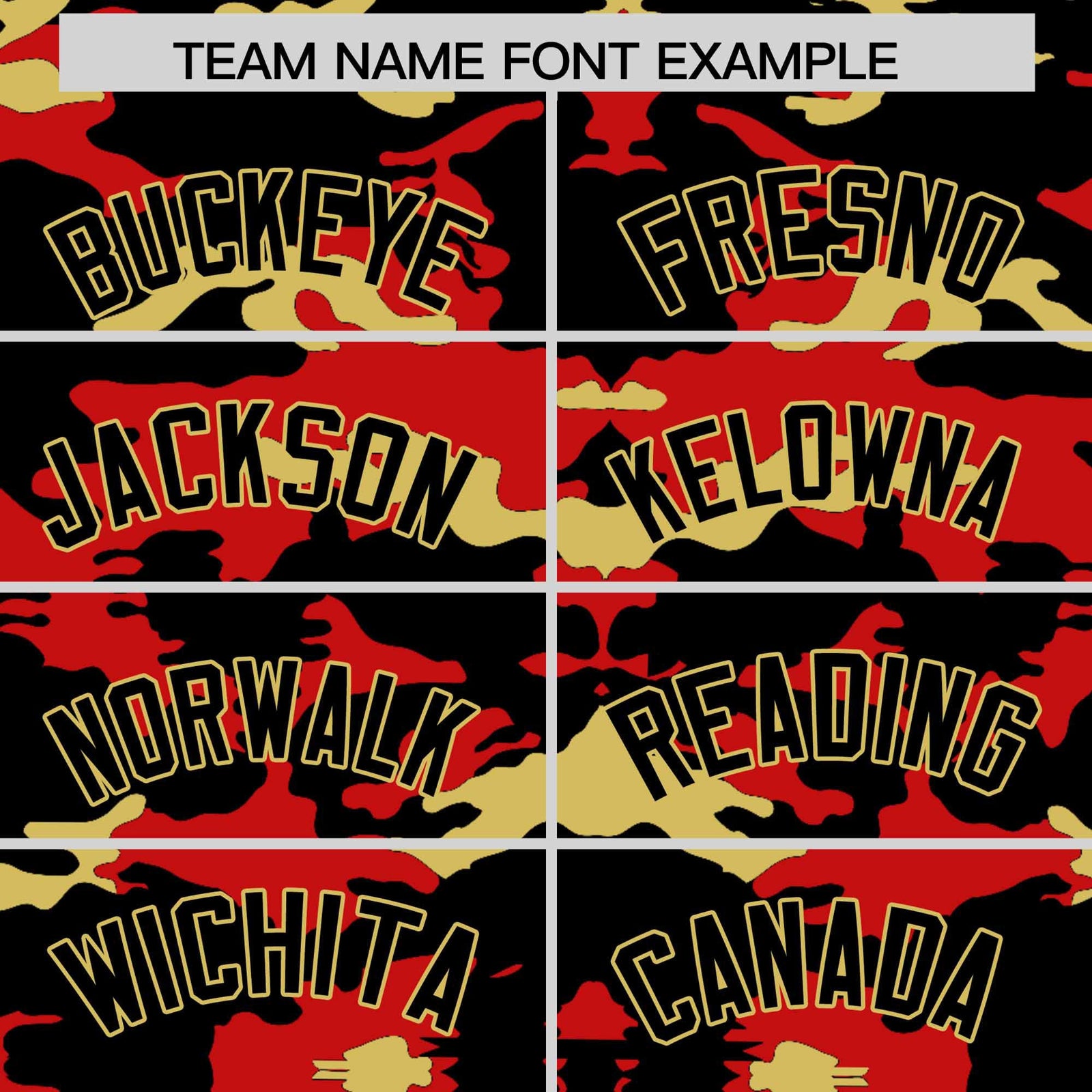 Custom Black Red and Old Gold Camo Fashion Authentic Sleeveless Baseball Jersey