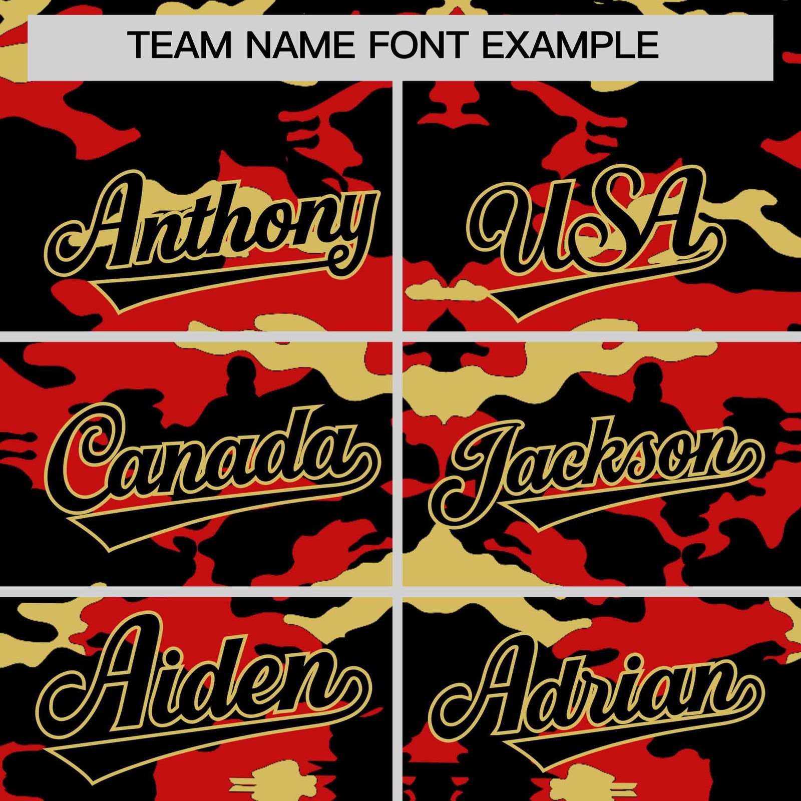 Custom Black Red and Old Gold Camo Fashion Authentic Sleeveless Baseball Jersey