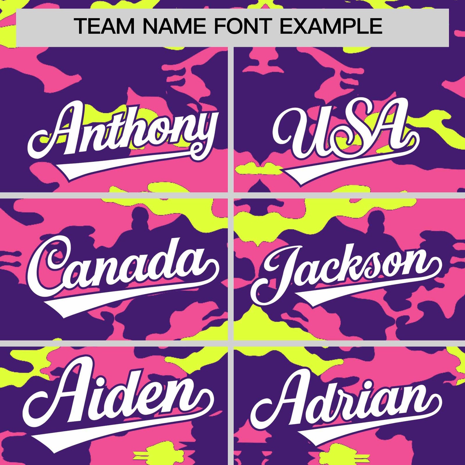 Custom Purple Pink and Fluorescent Green Camo Fashion Authentic Sleeveless Baseball Jersey