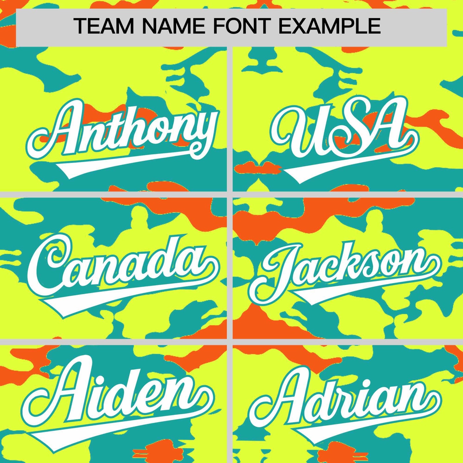 Custom Fluorescent Green Aqua and Orange Camo Fashion Authentic Sleeveless Baseball Jersey