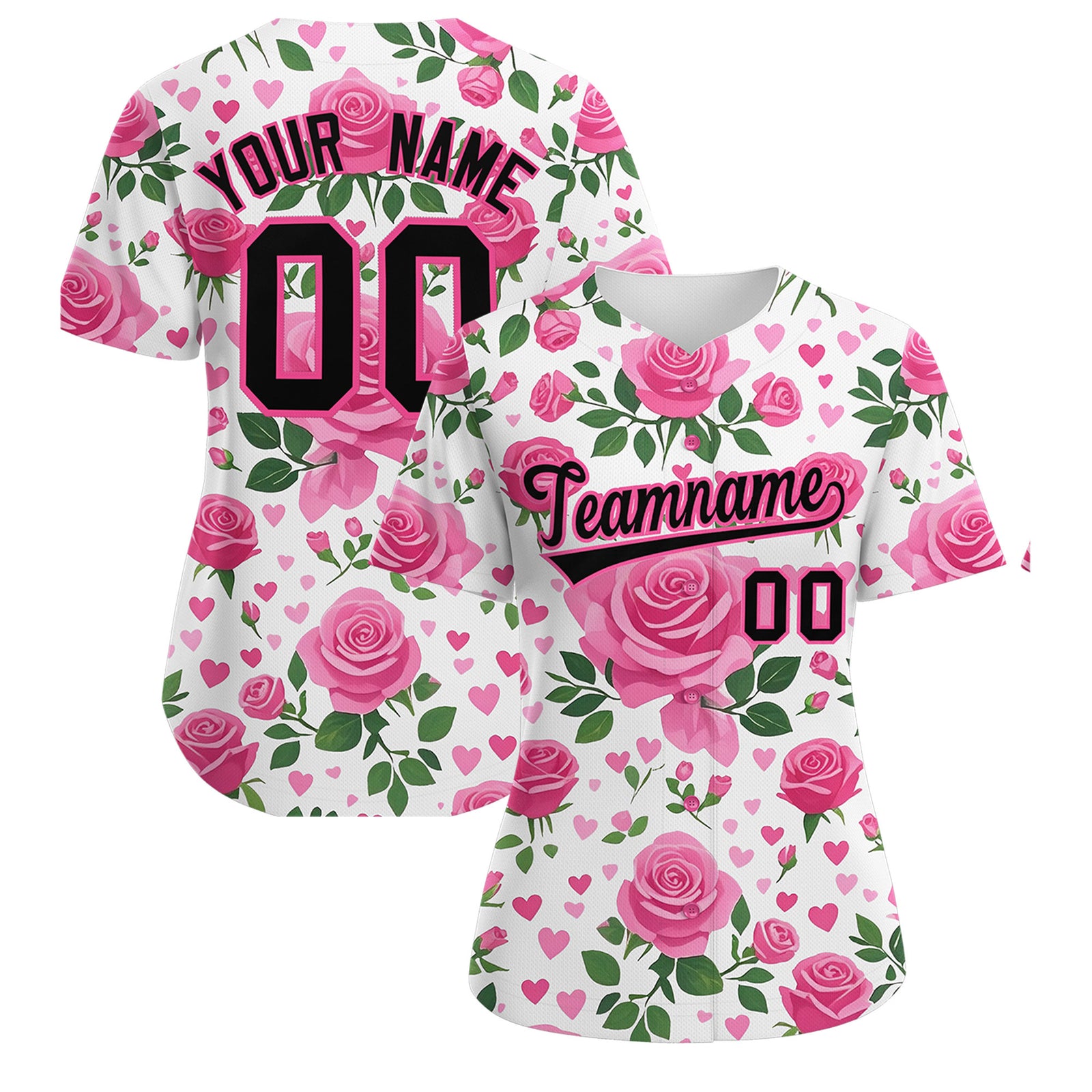 Custom White Black Breast Cancer Awareness Month Pink Ribbon Authentic Baseball Jersey for Women| KXKSHOP