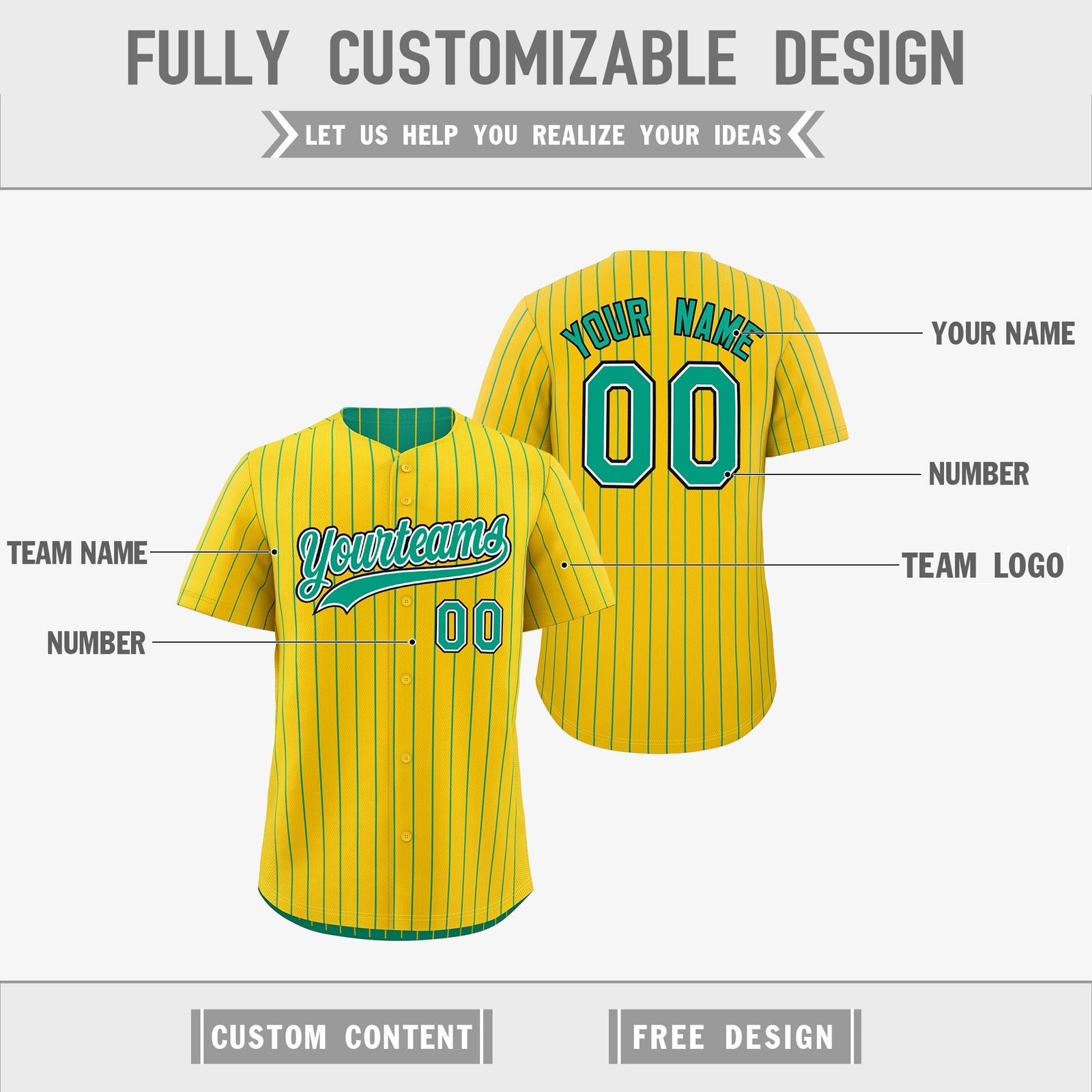 Custom Green White Black Reversible Stripe Fashion Baseball Jersey| KXKSHOP