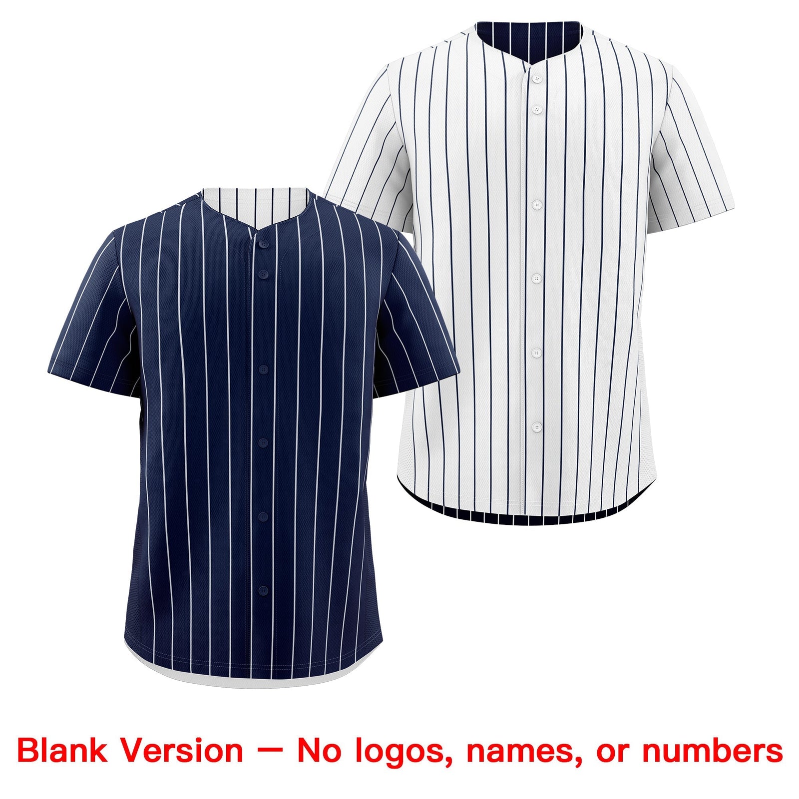 Custom White Navy Reversible Stripe Fashion Baseball Jersey| KXKSHOP