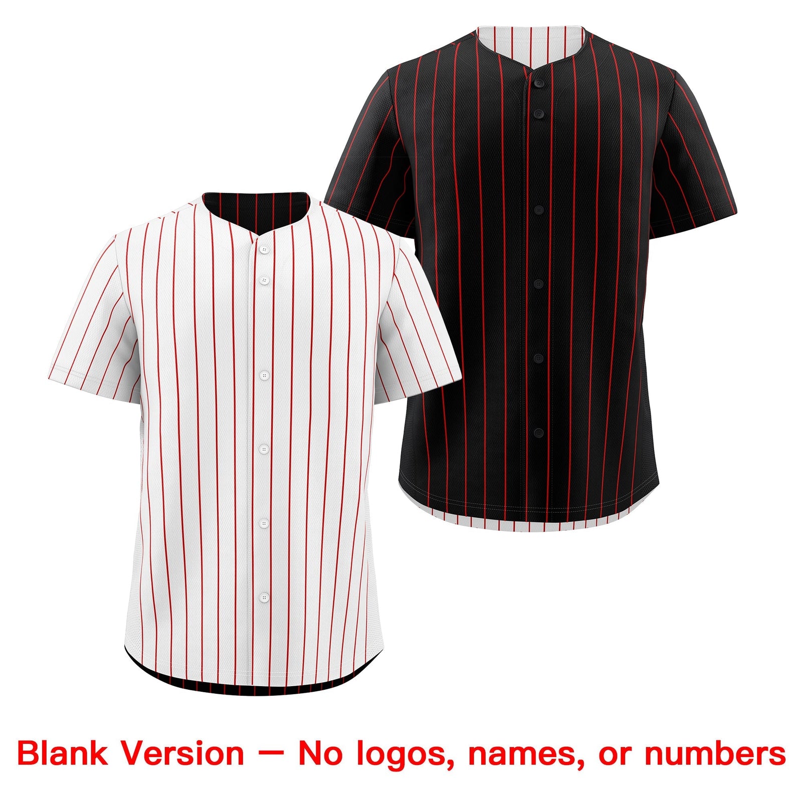 Custom Red White Reversible Stripe Fashion Baseball Jersey| KXKSHOP
