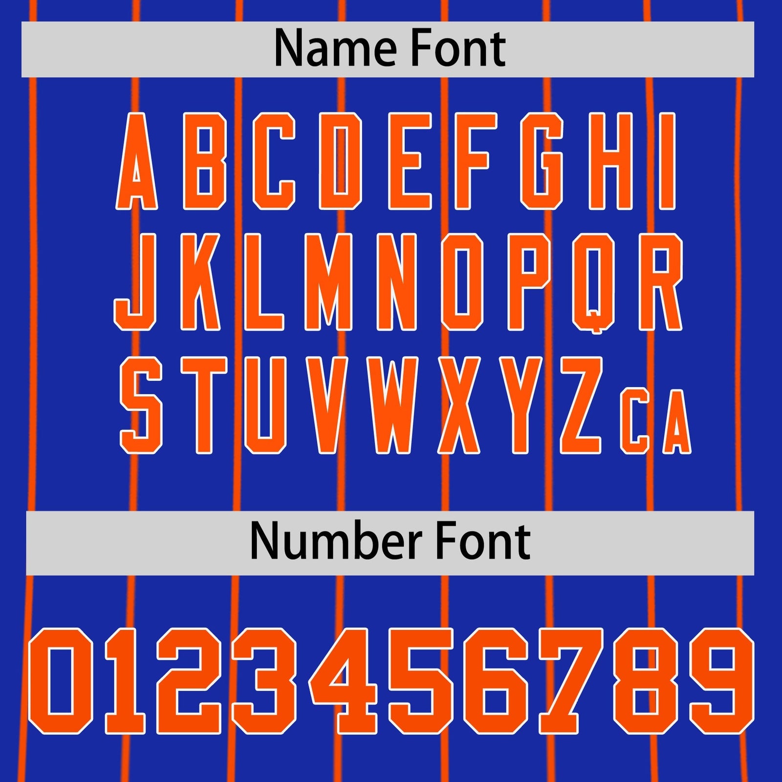 Custom Orange White Royal Blue Reversible Stripe Fashion Baseball Jersey| KXKSHOP