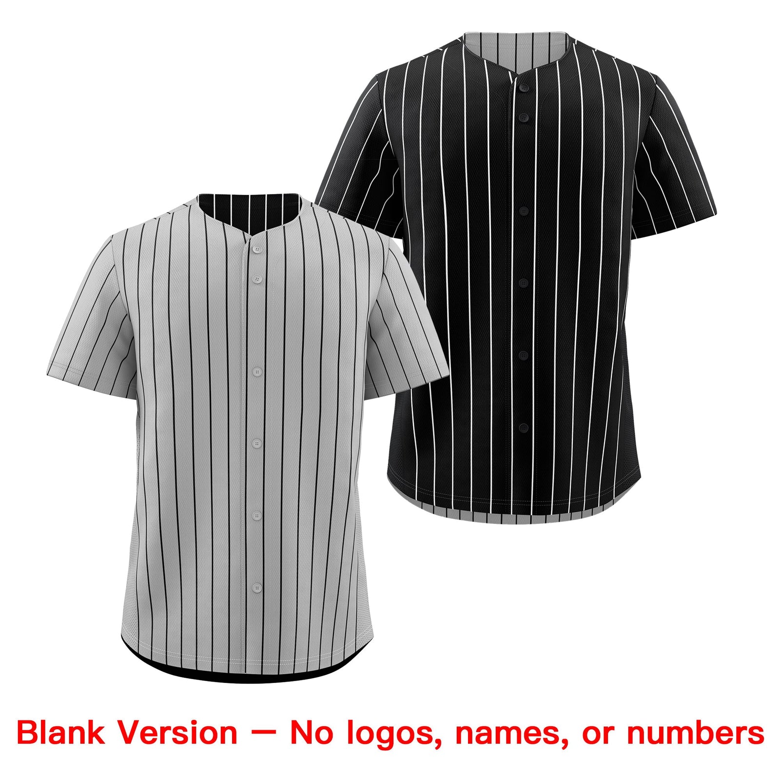 Custom Black White Reversible Stripe Fashion Baseball Jersey| KXKSHOP