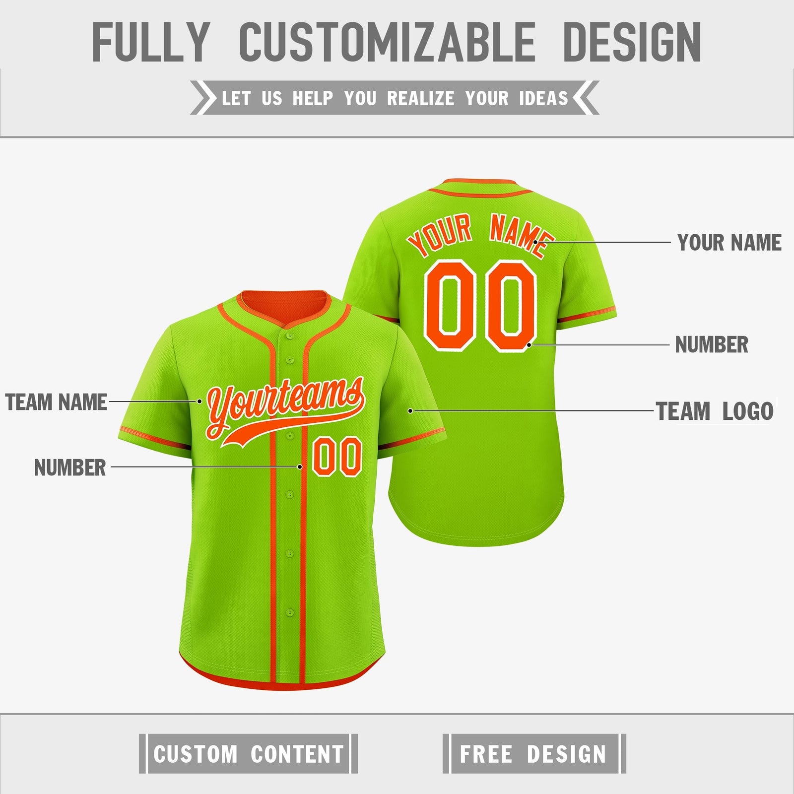 Custom Orange White Reversible Classic Style Moisture-Wicking Baseball Jersey| KXKSHOP