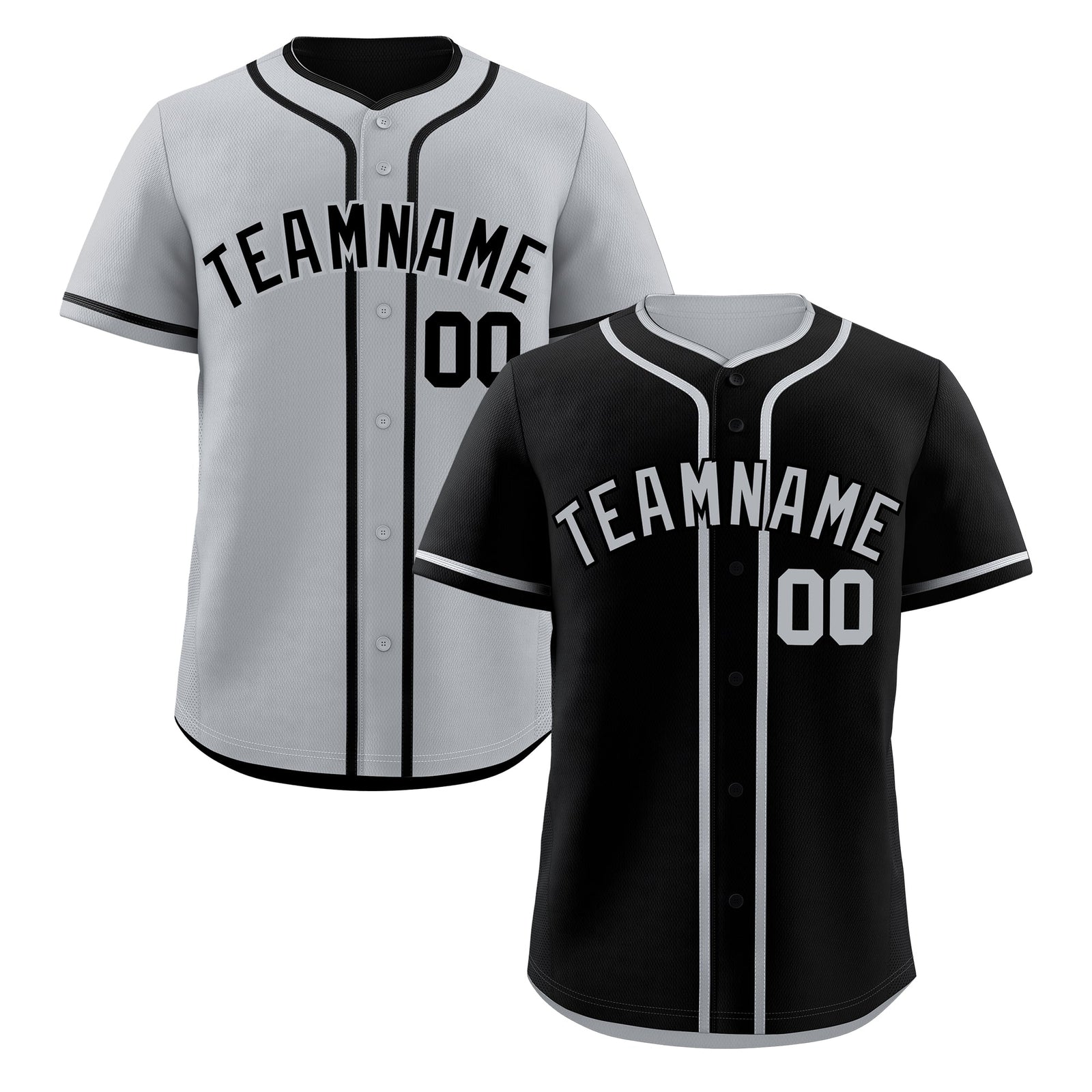 Custom Silver Black Reversible Classic Style Lightweight Baseball Jersey| KXKSHOP