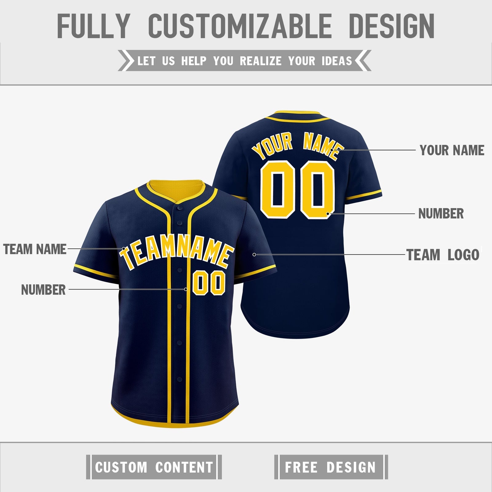 Custom Gold White Reversible Classic Style Moisture-Wicking Baseball Jersey| KXKSHOP