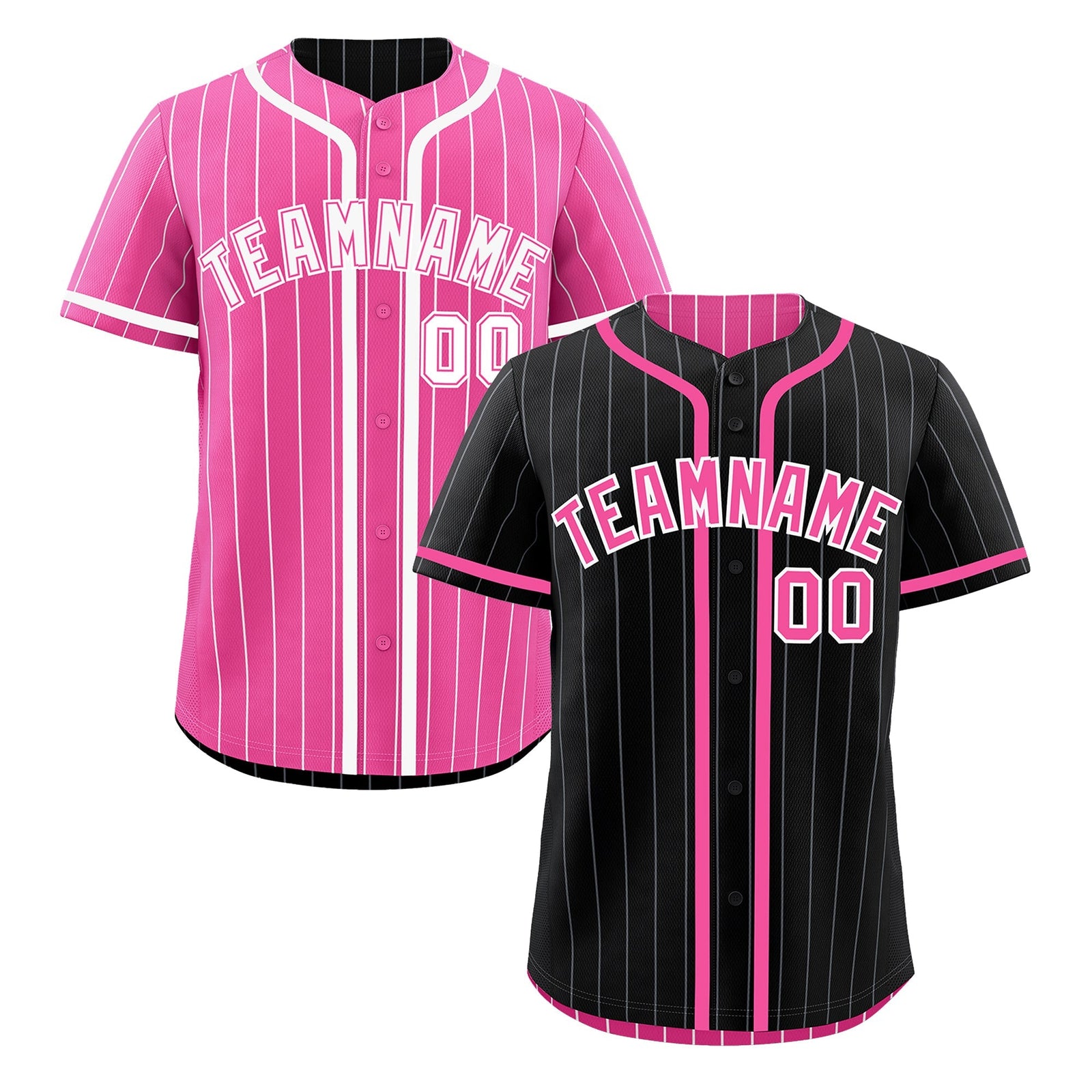 Custom Black Pink Reversible Gradient Fashion Lightweight Baseball Jersey| KXKSHOP