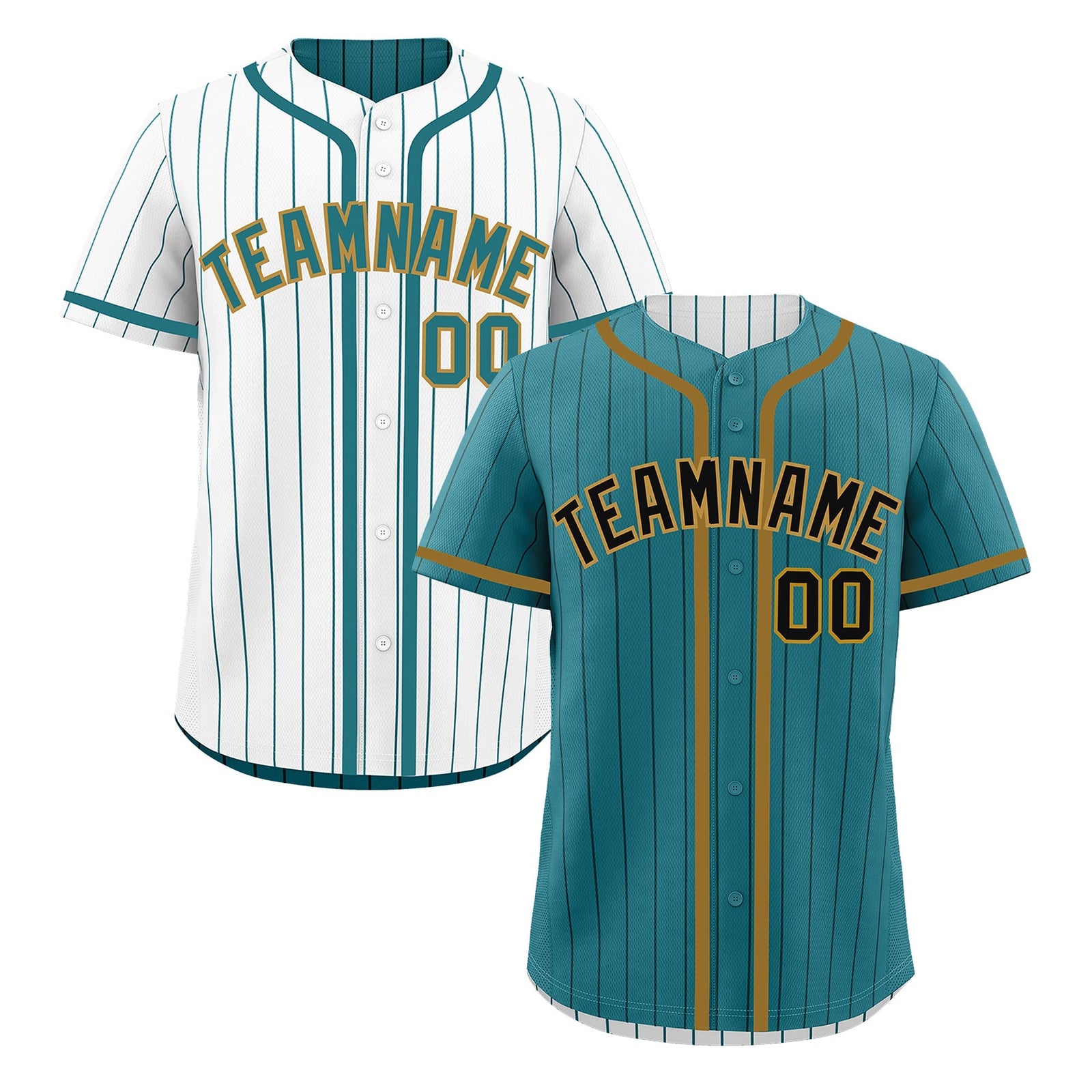 Custom Teal White Reversible Gradient Fashion Lightweight Baseball Jersey| KXKSHOP