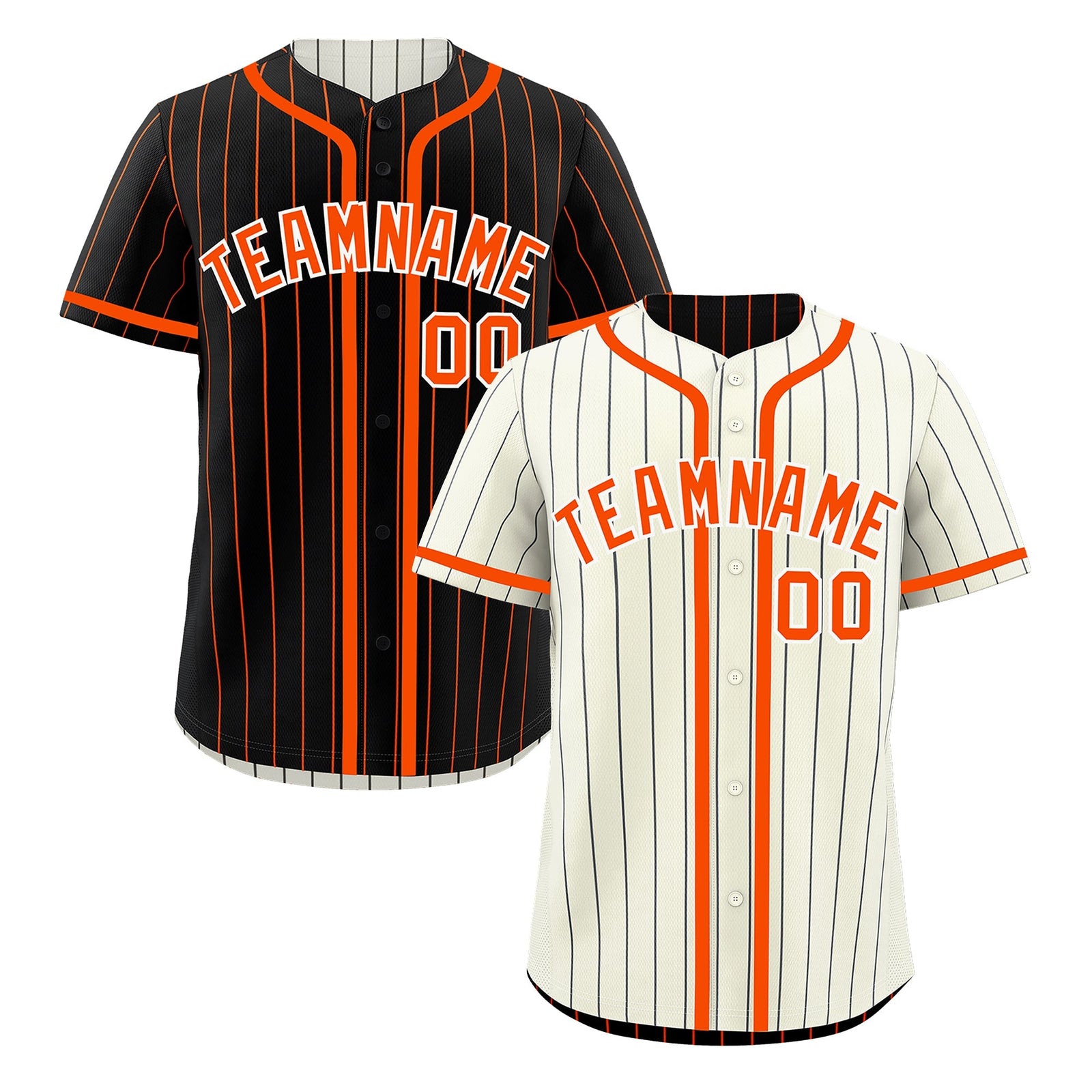 Custom Cream Black Orange Reversible Gradient Fashion Breathable Baseball Jersey| KXKSHOP