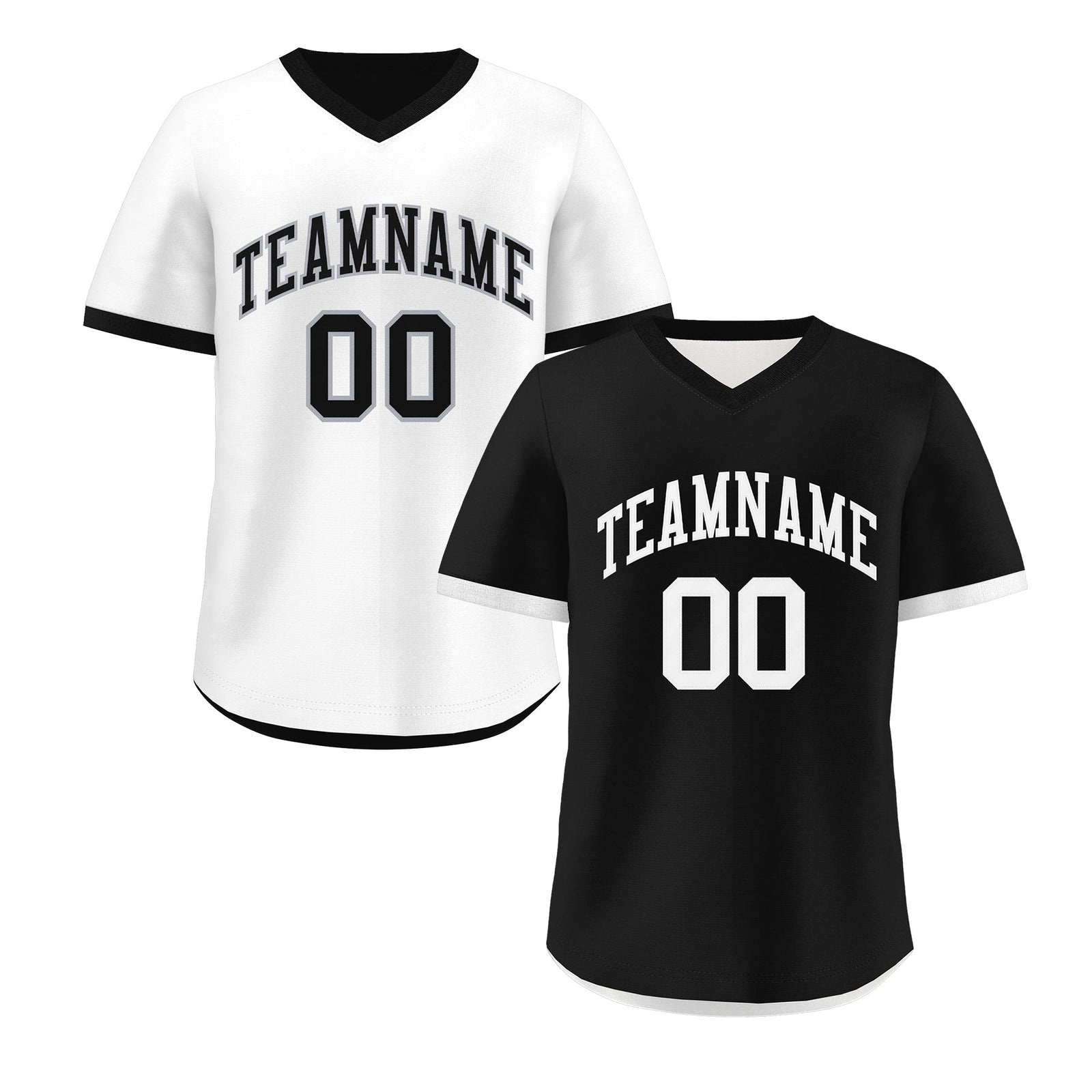Custom Black White Reversible Classic Style Breathable Baseball Jersey| KXKSHOP
